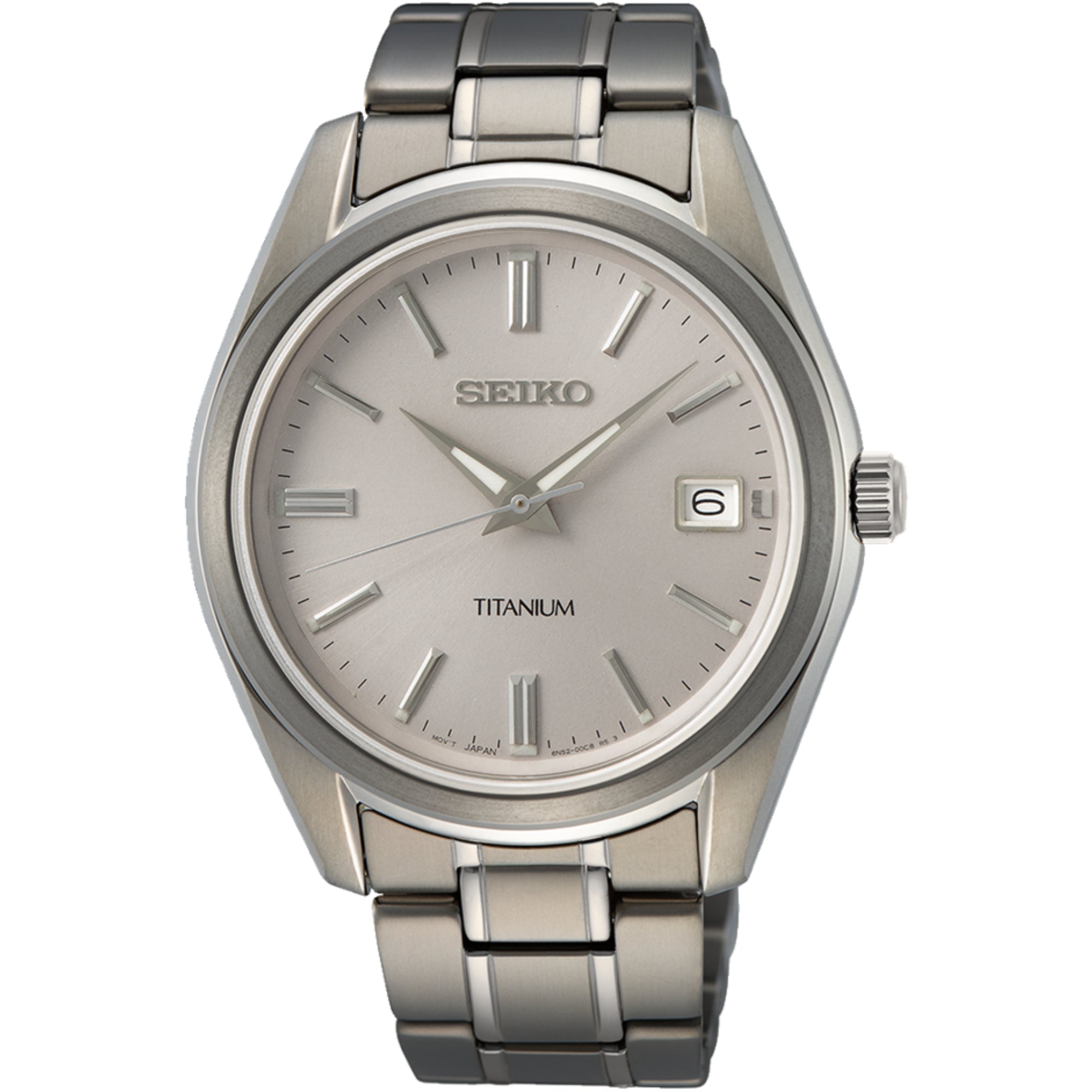 Seiko Conceptual Quartz Silver/Grey Sunburst Dial Titanium Bracelet Men's Watch SUR369P1