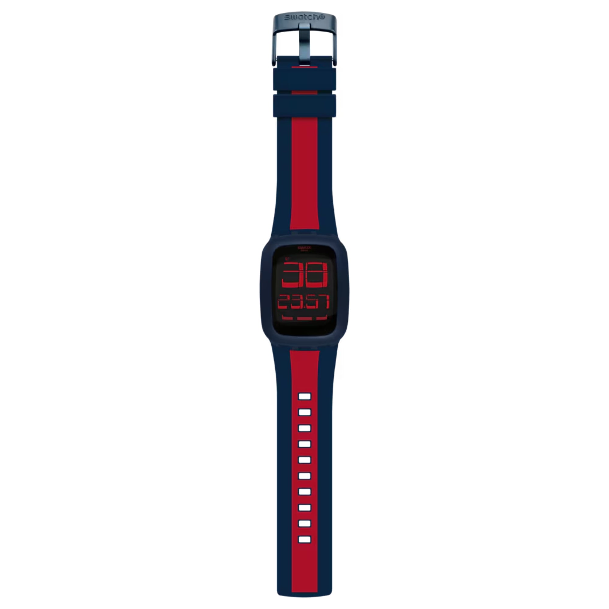Swatch Touch Silicone Strap Digital Dial Men's Watch SURN101D