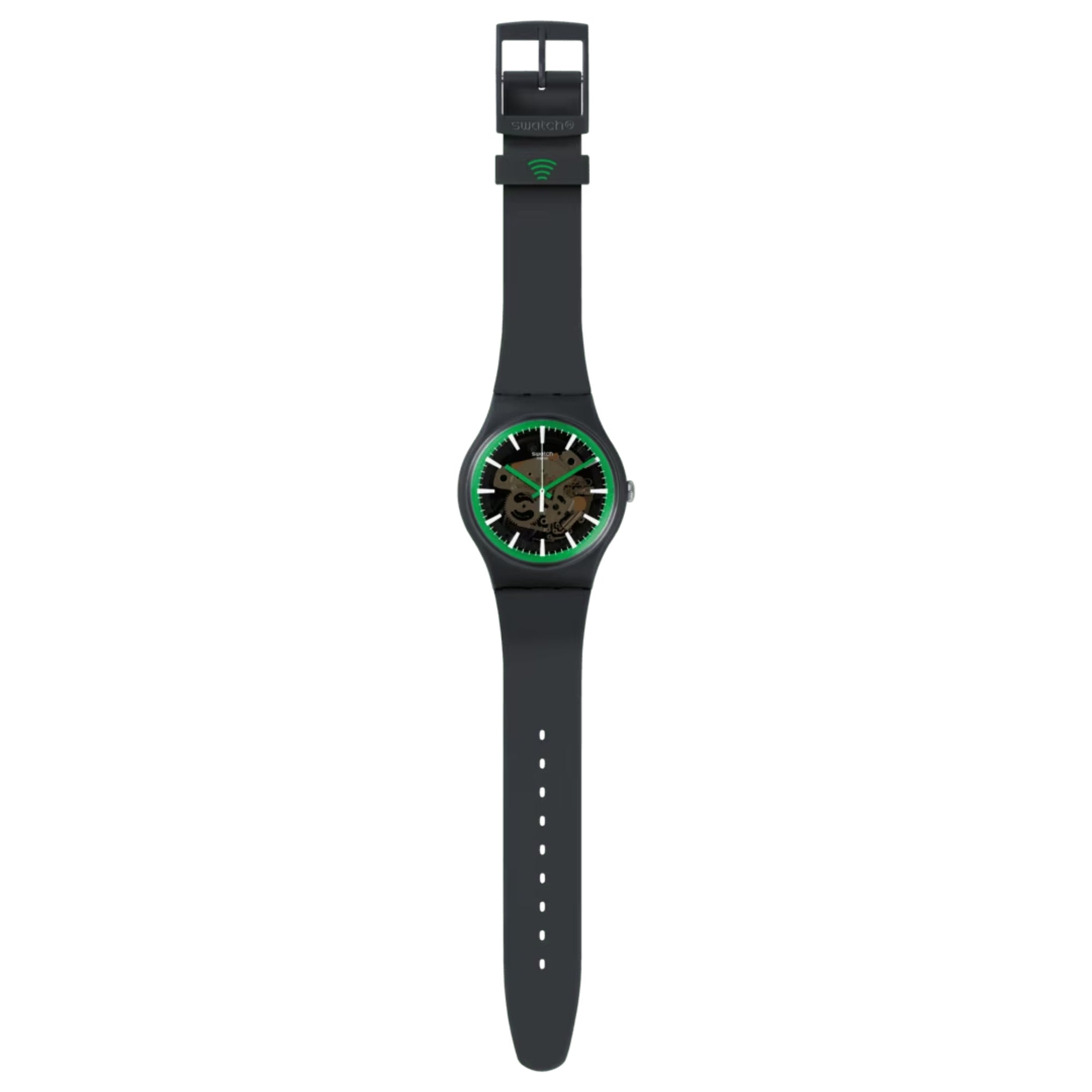 Swatch New Gent Quartz Grey Dial Grey Silicone Strap Unisex Watch SVIM100-5300