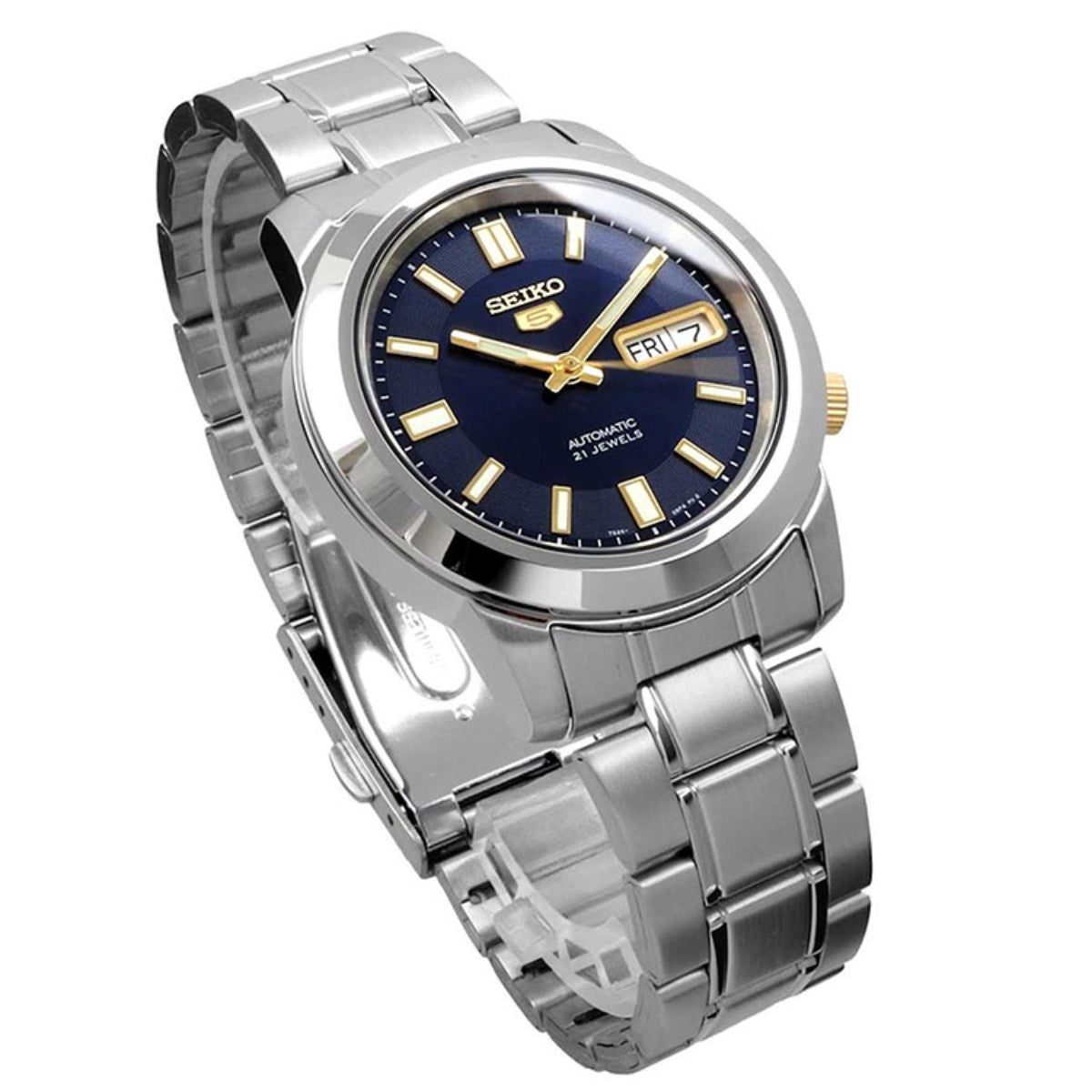 Seiko 5 Automatic Blue Dial Steel Strap Men's Watch SNKK11K1