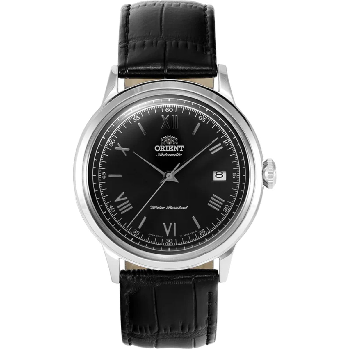 ORIENT Classic Bambino 2nd Generation Version 2 Automatic Black Dial Leather Strap Men's Watch TAC0000AB0