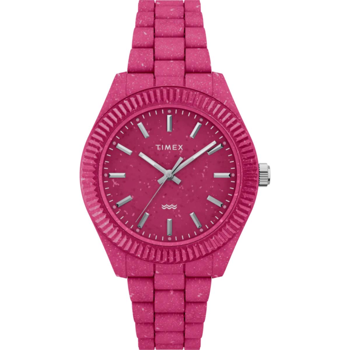 Timex Legacy Ocean Quartz Pink Dial Recycled Plastic Strap Women's Watch TW2V77200