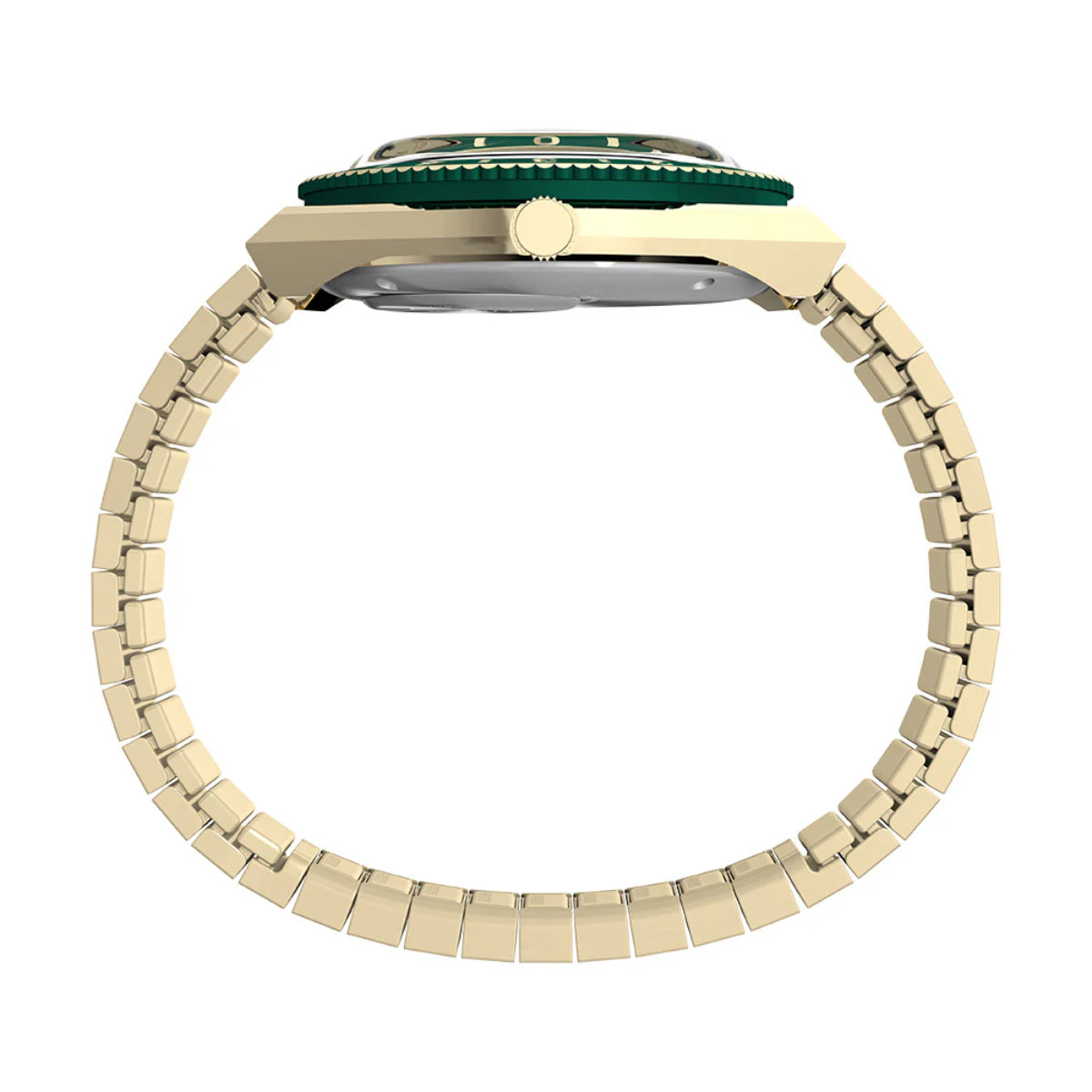 Timex Q Quartz Green Dial Steel Strap Women’s Watch TW2V92200