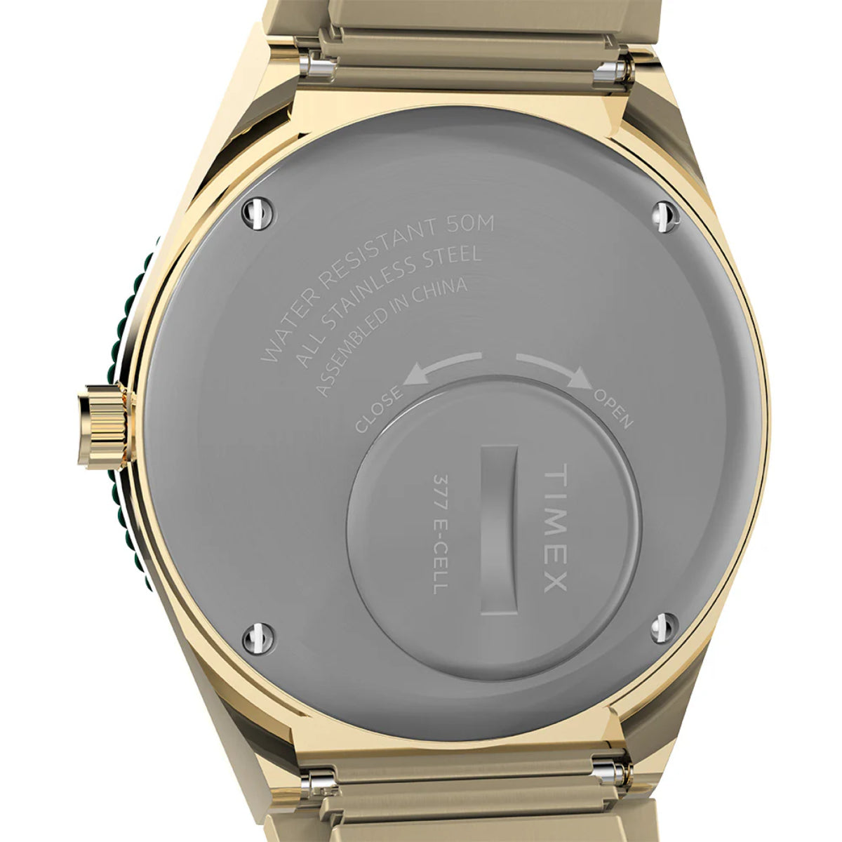 Timex Q Quartz Green Dial Steel Strap Women’s Watch TW2V92200