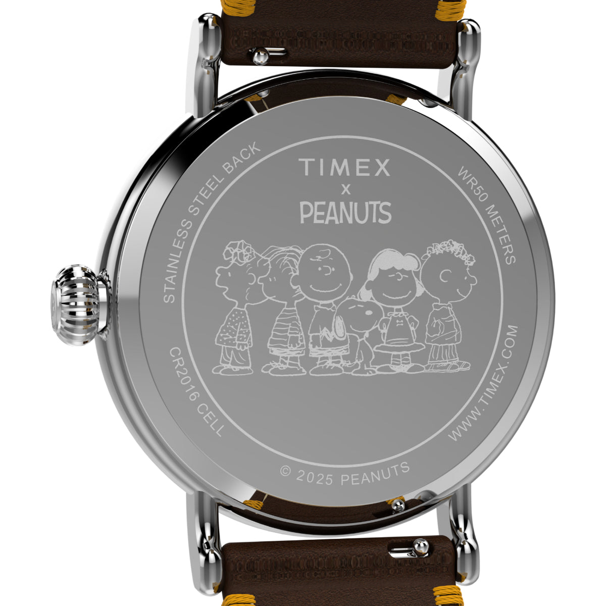 Timex X Peanuts Thanksgiving Quartz White Dial Leather Strap Unisex Watch TW2W44300