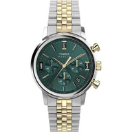 Timex Marlin 40mm Chronograph Green Dial Steel Mens Quartz Watch TW2W60000