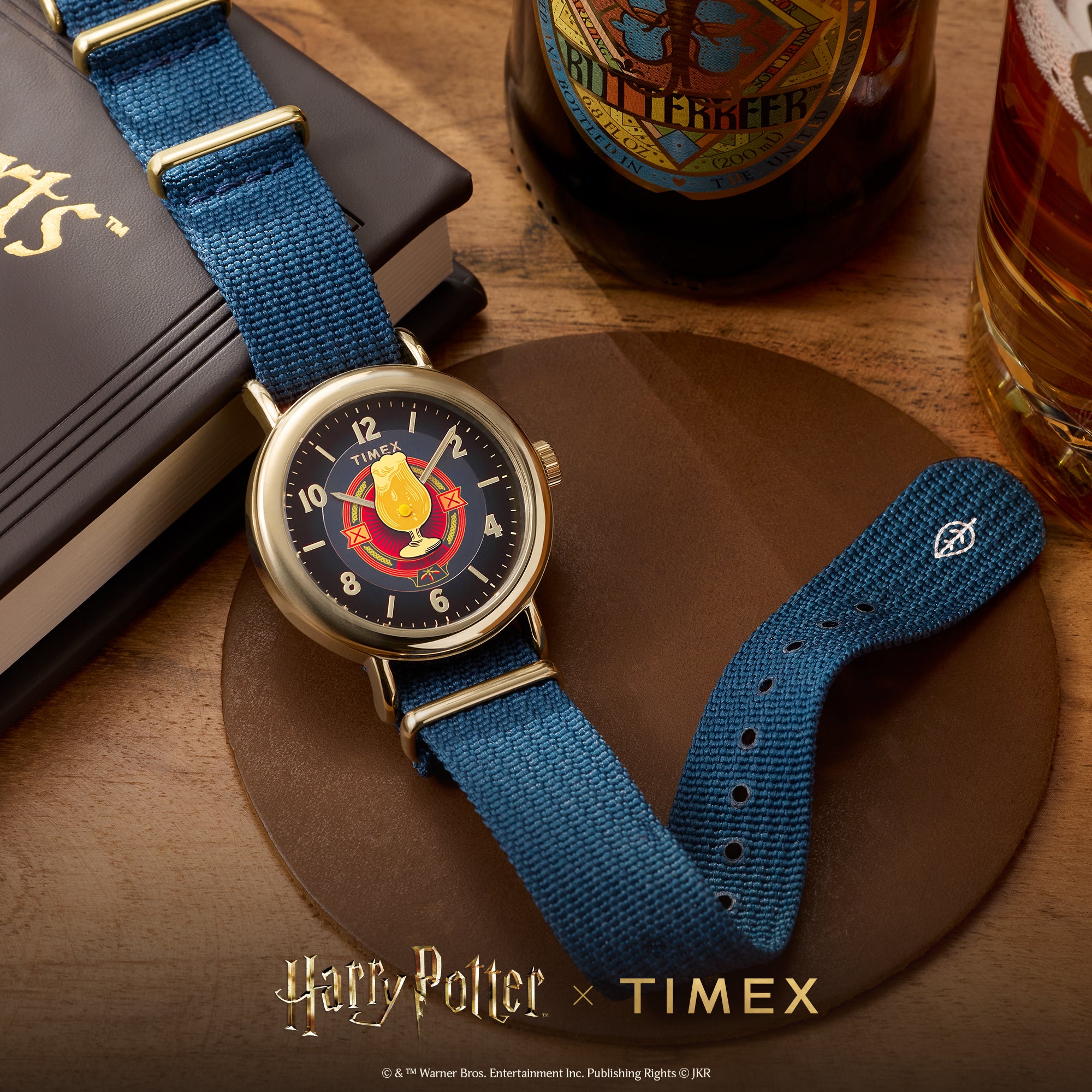 Timex Harry Potter x Timex Weekender 37mm Blue Dial Fabric Mens Quartz Watch TW2Y76100