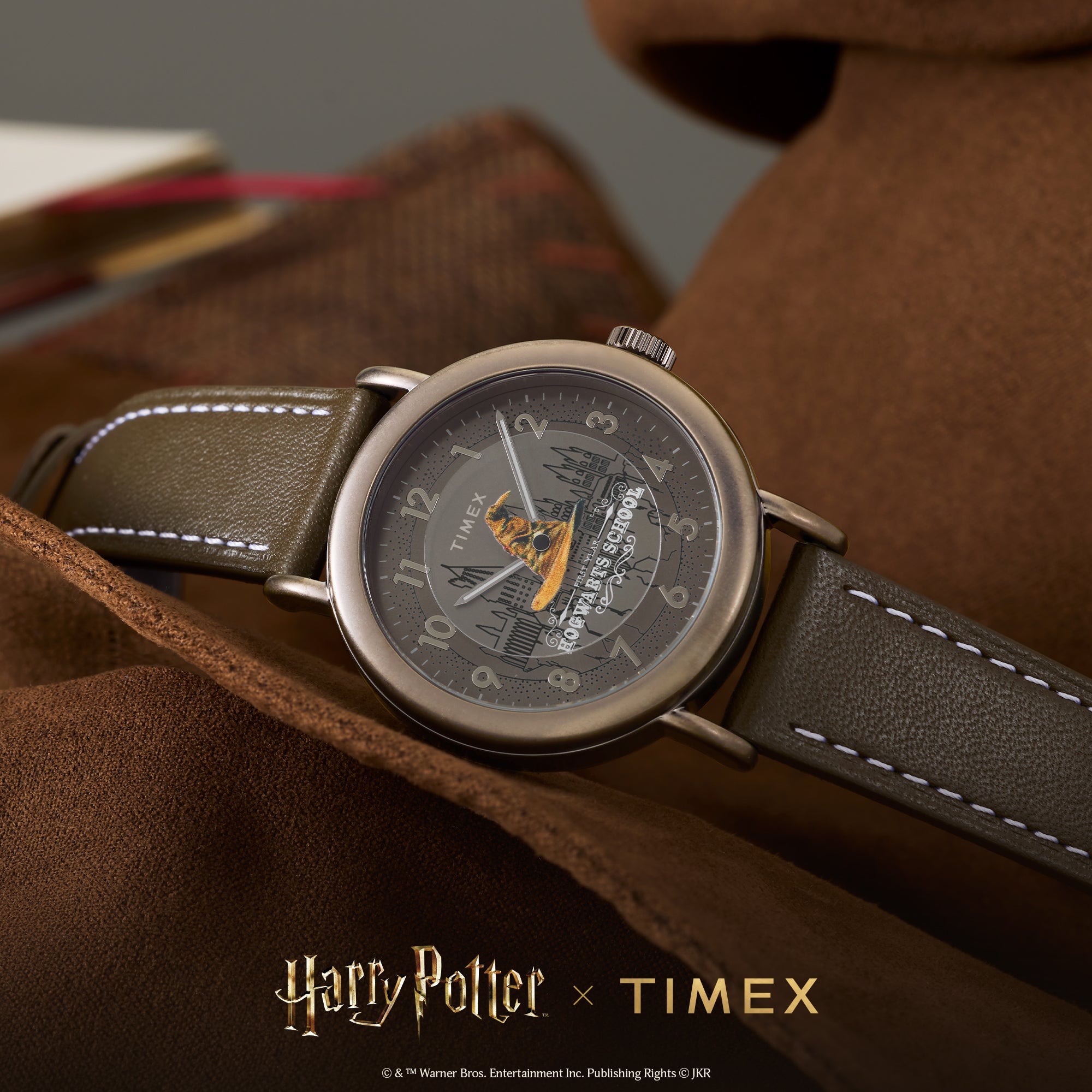 Timex Lab Harry Potter x Timex Weekender Sorting Hat Brown Dial Leather Strap Men's Watch TW2Y77000