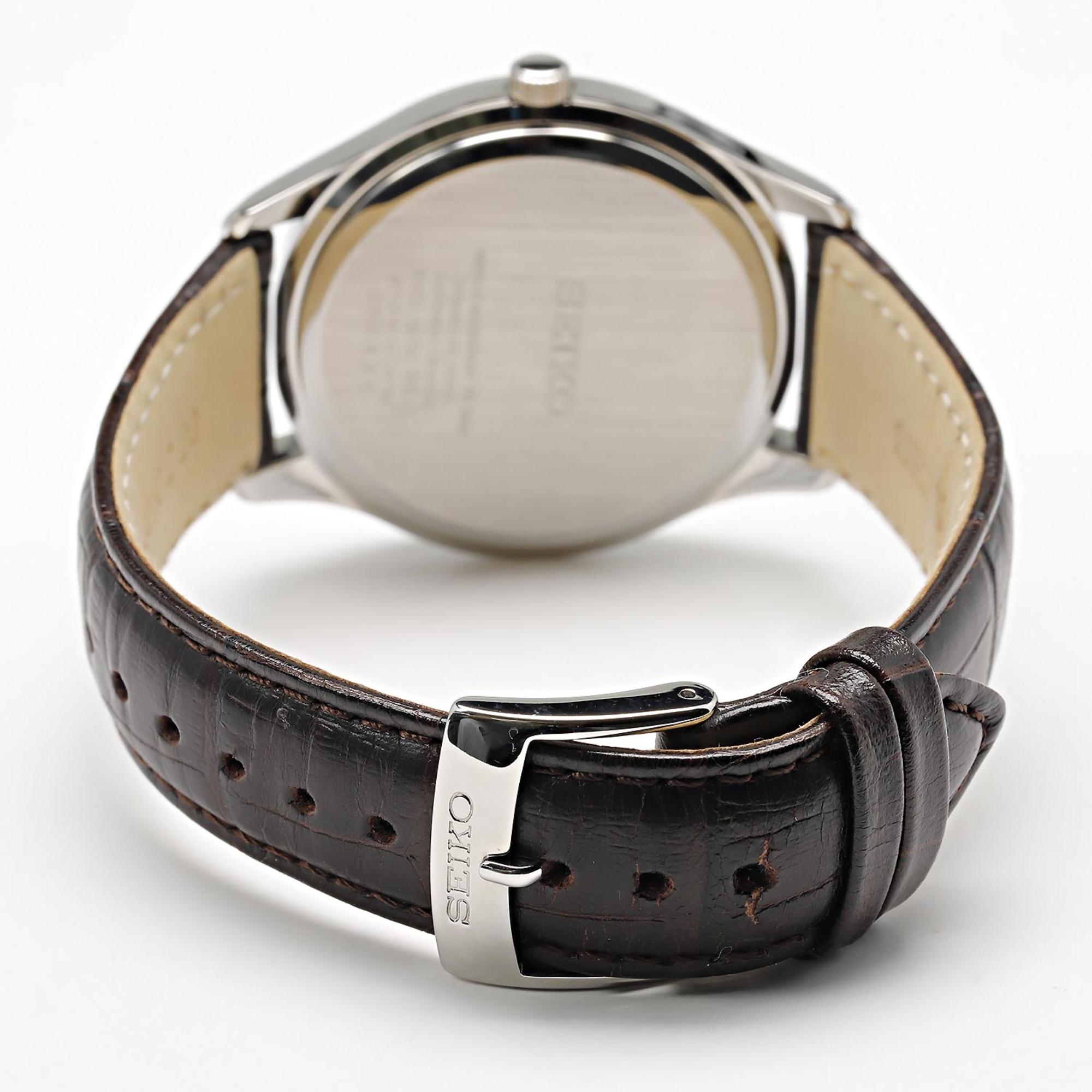 Seiko Conceptual Quartz Ivory Dial Brown Leather Strap Men's Watch SUR421P1