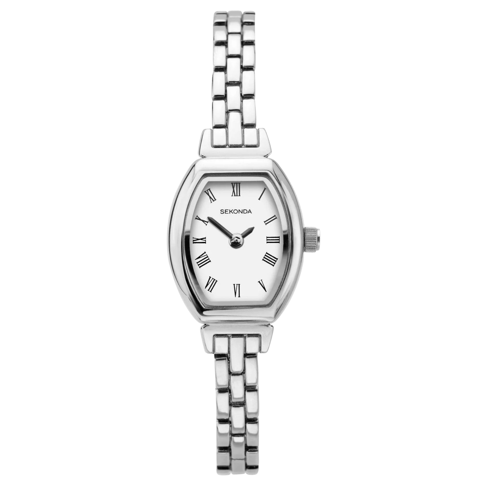 Sekonda Classic Quarz Damenarmbanduhr mit weißem Zifferblatt und Edelstahlarmband 2966