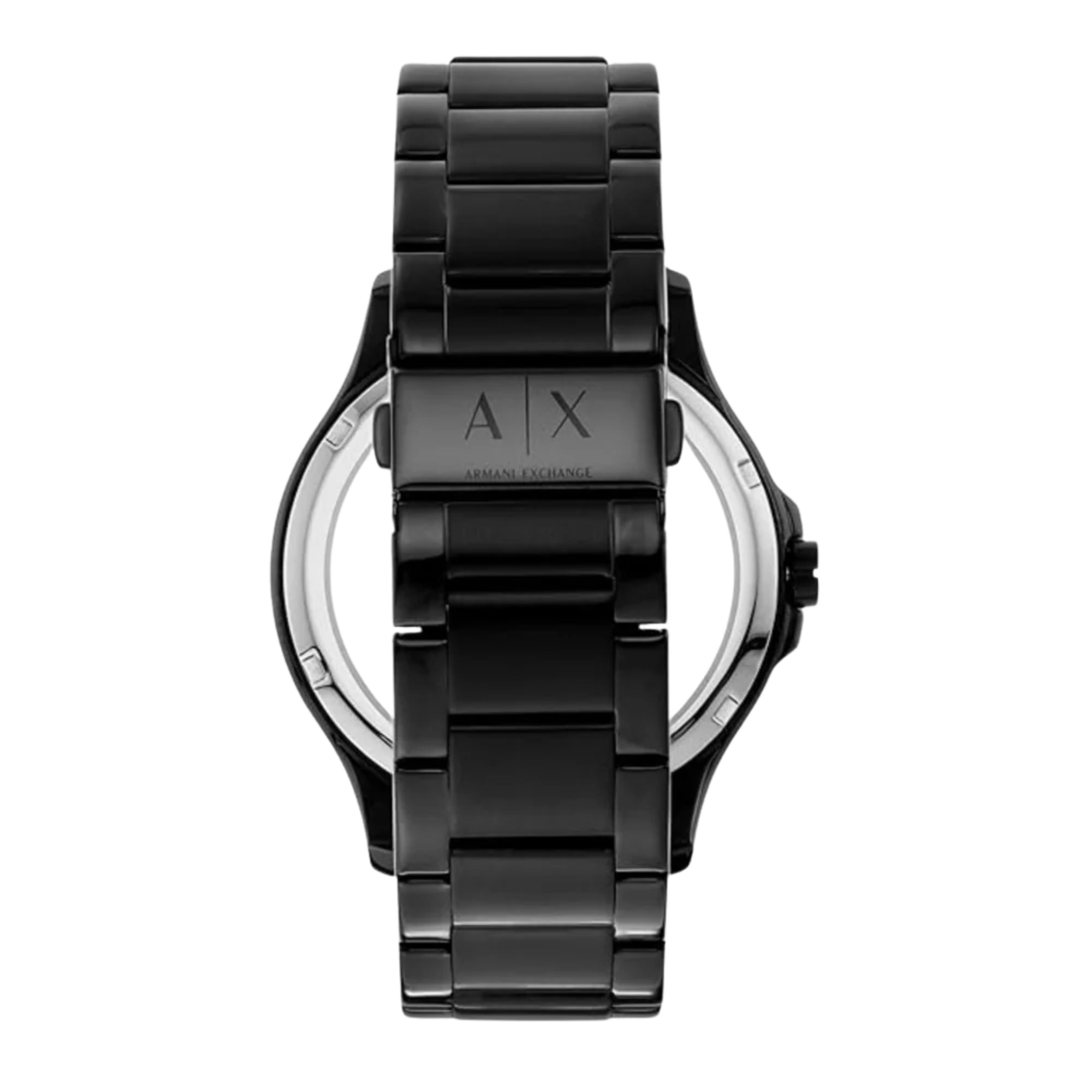 Armani Exchange Hampton 46mm Black Dial Steel Mens Quartz Watch AX7101