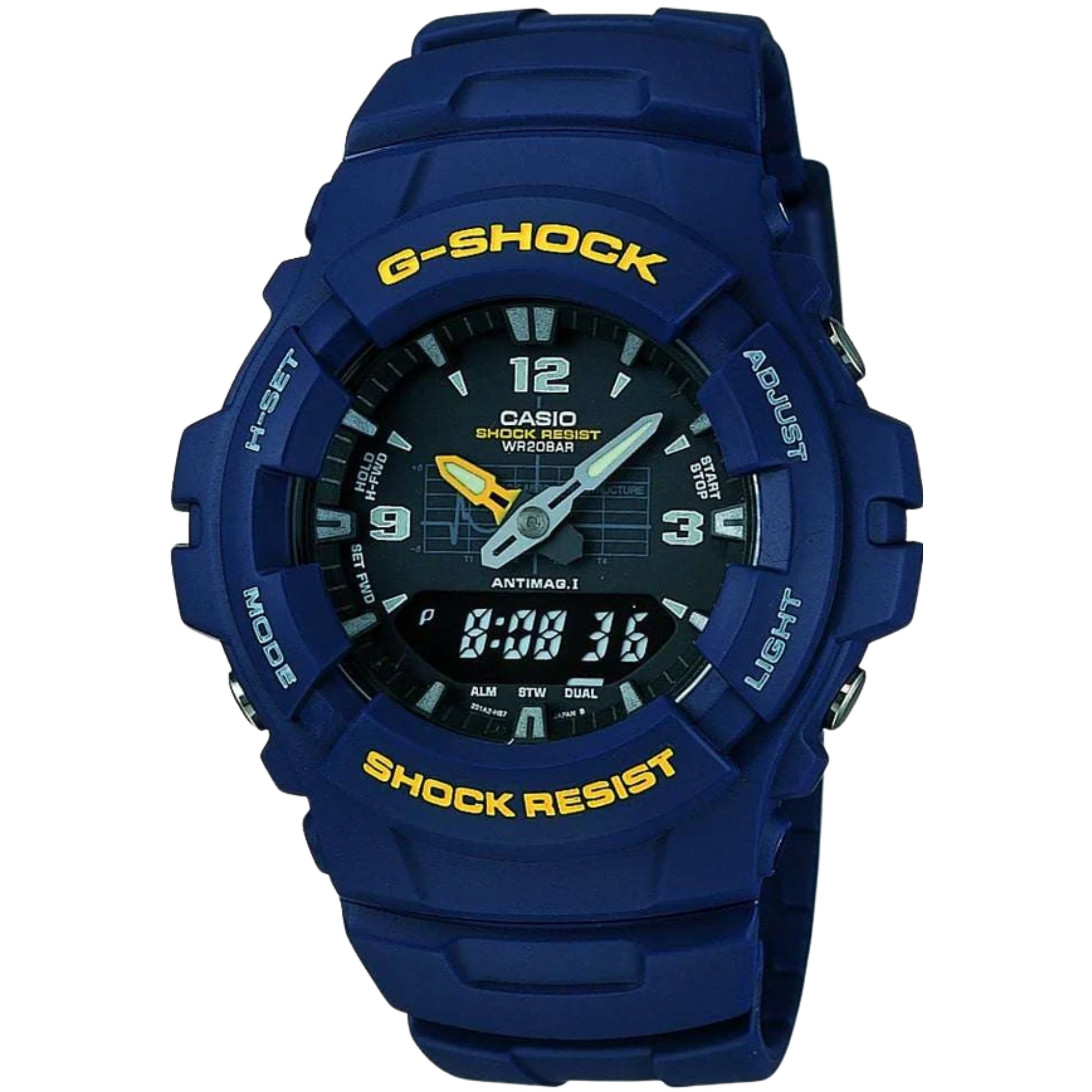 Casio G-Shock Navy Blue Men's Alarm Chronograph G-100-2BVMUR