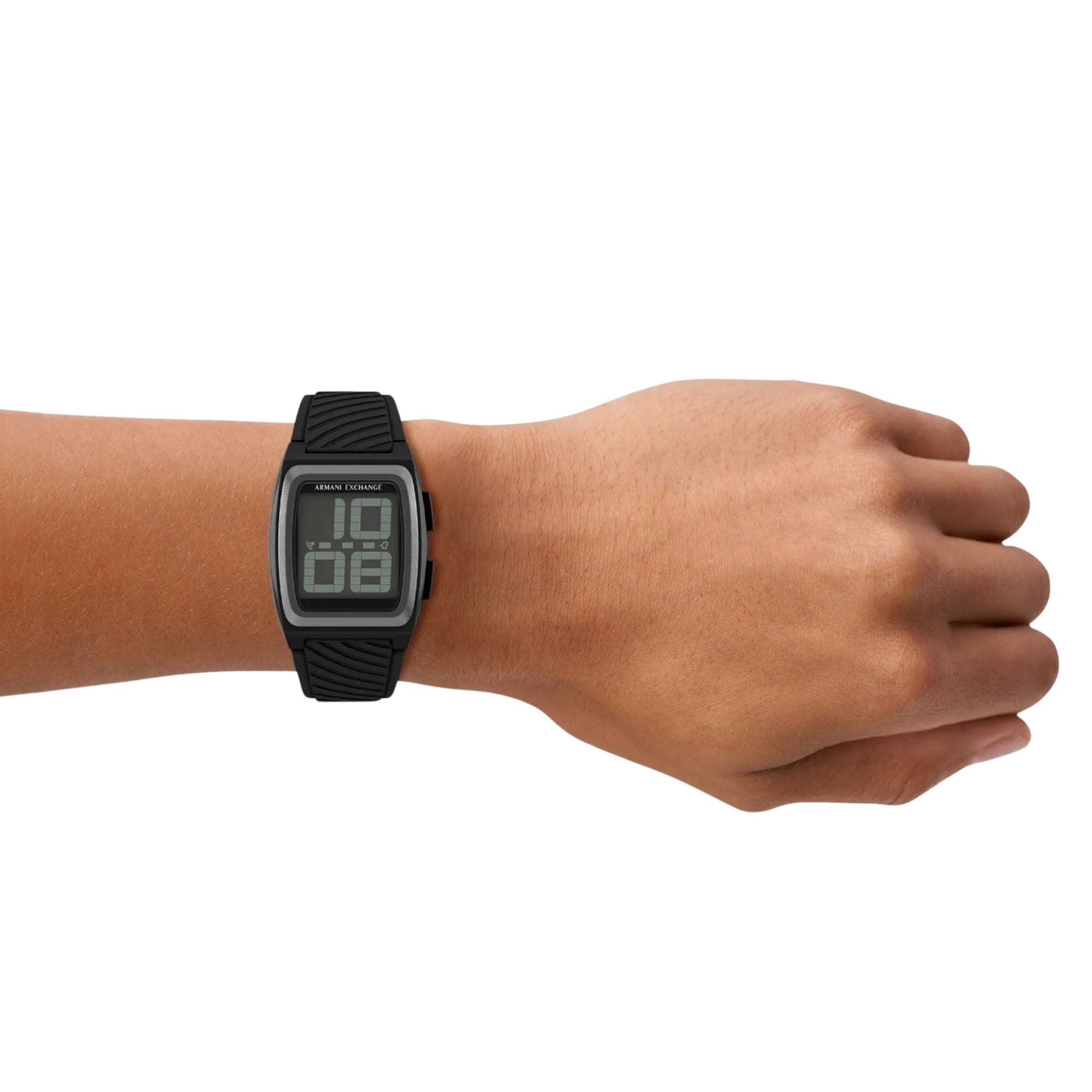 Armani Exchange Kelvin 42mm Digital Silicone Mens Quartz Watch AX2971