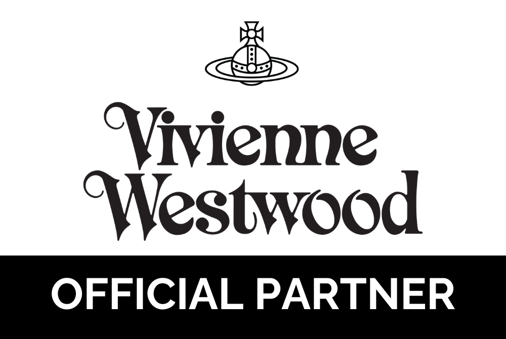 Vivienne Westwood logo with 'Official Partner' text on a white background