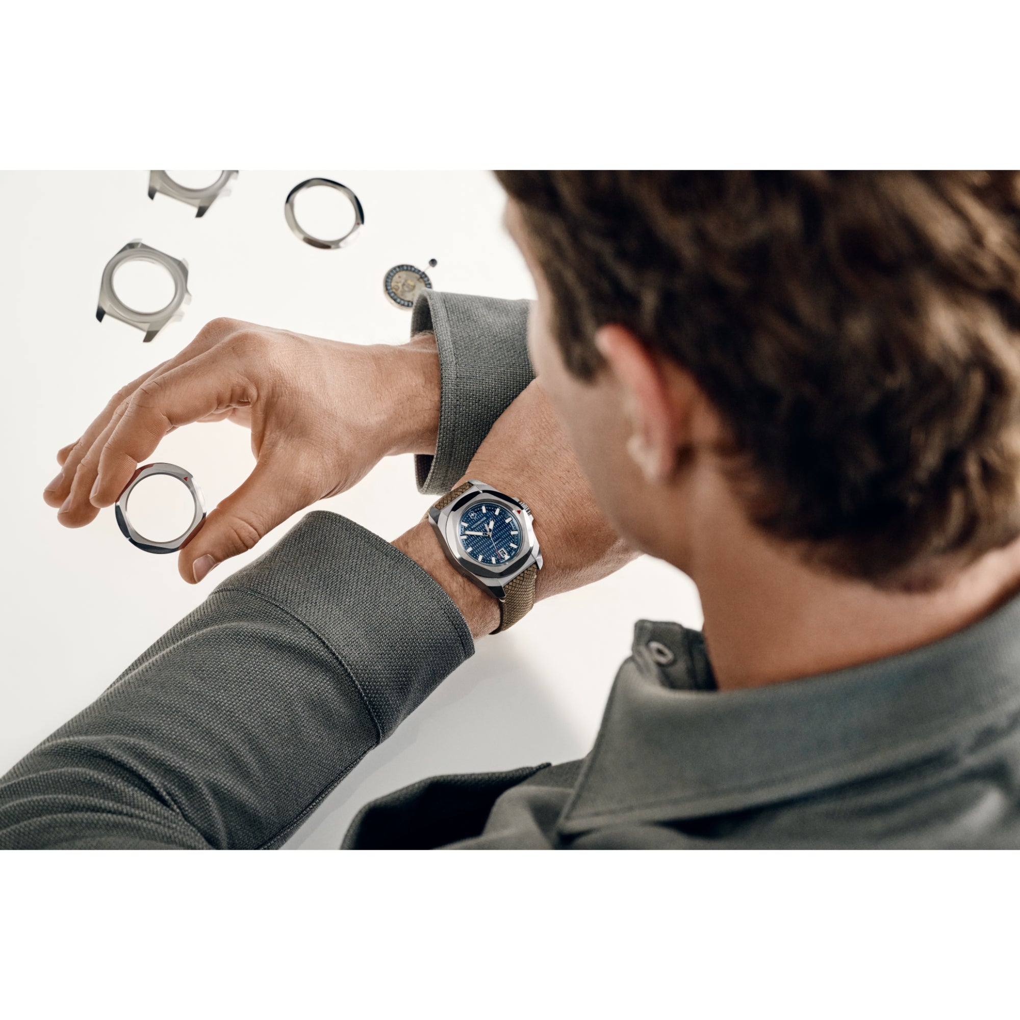 Victorinox I.N.O.X. Automatic Blue Dial Rubber and Wood Strap Men's Watch 242018.1