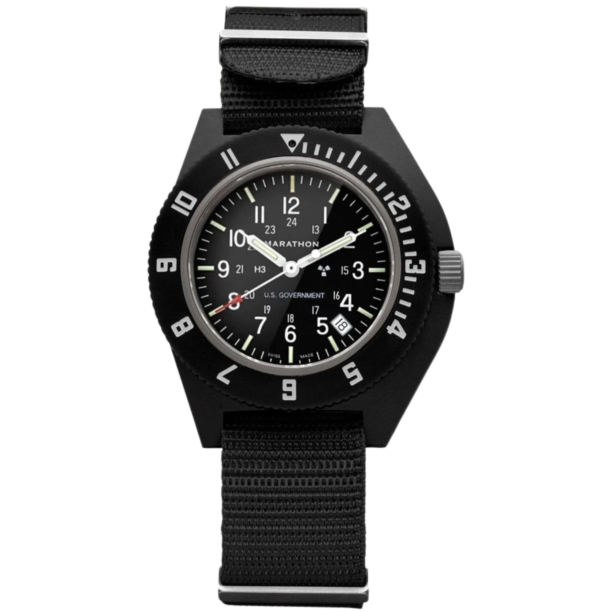 Marathon Navigator U.S. Government  41mm Black Dial Nylon Mens Quartz Watch WW194013BK-0001