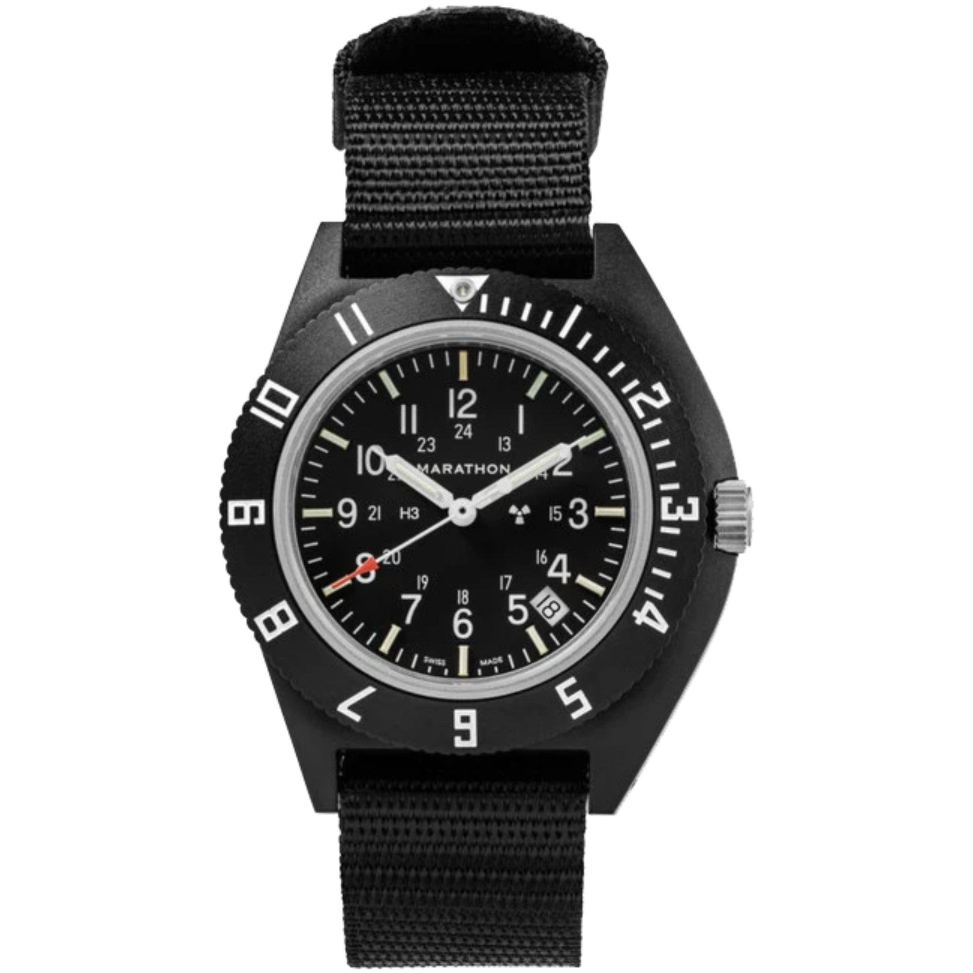 Marathon Navigator 41mm Black Dial Nylon Mens Quartz Watch WW194013BK-0101