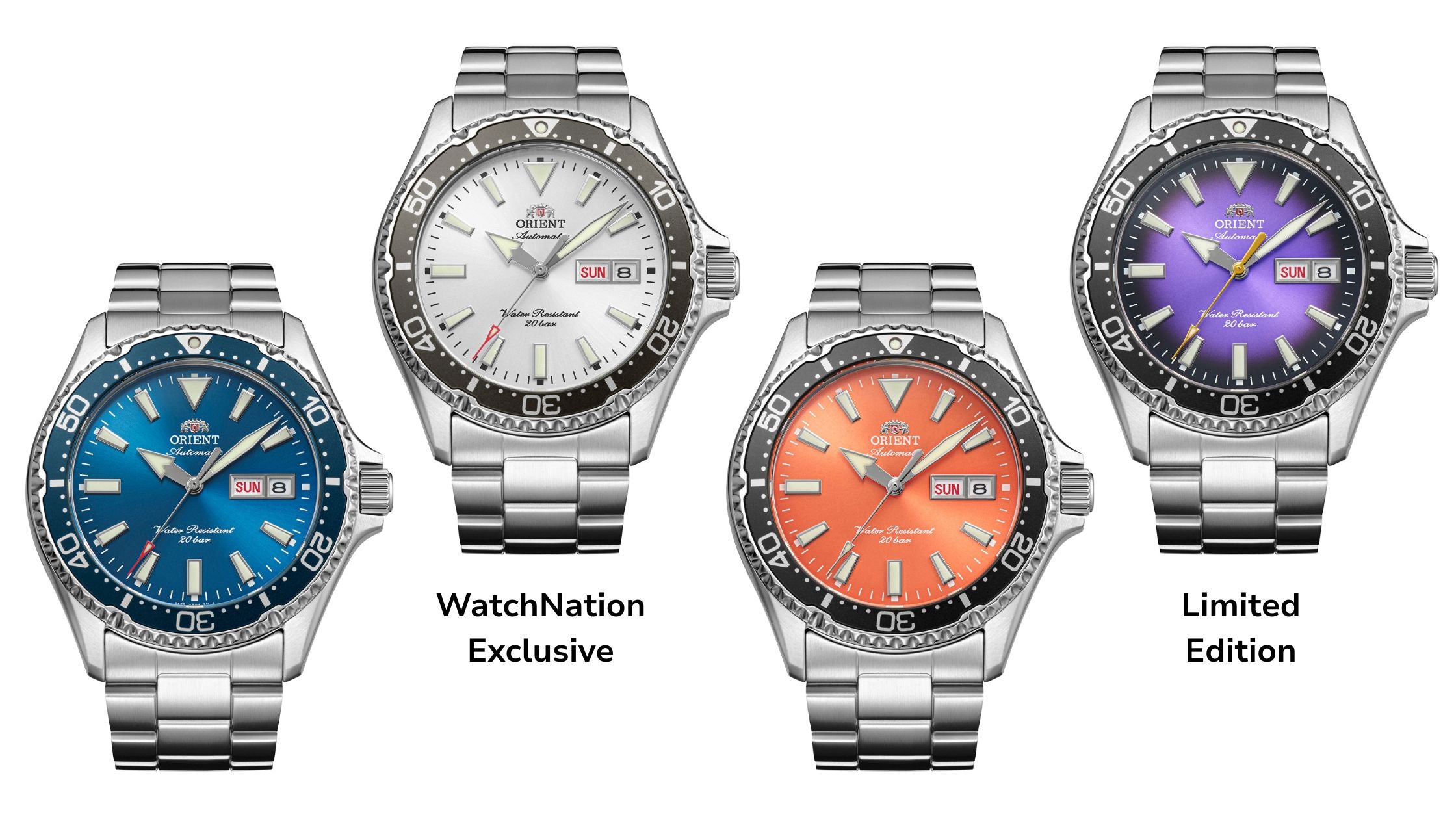 Orient Mako Kamasu 42mm Orange Dial Steel Watch RA-AA0826Y39B