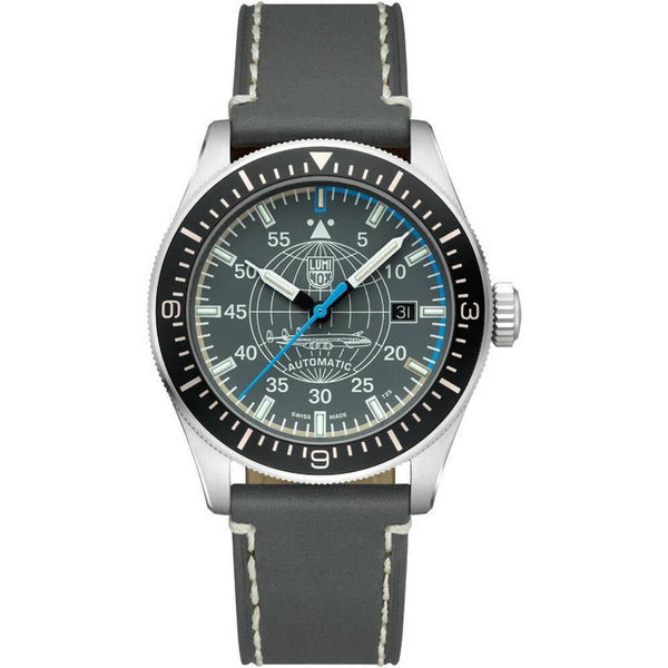 Luminox Air Automatic Constellation 9600 Series Grey Dial Leather Strap Men's Watch XA.9602