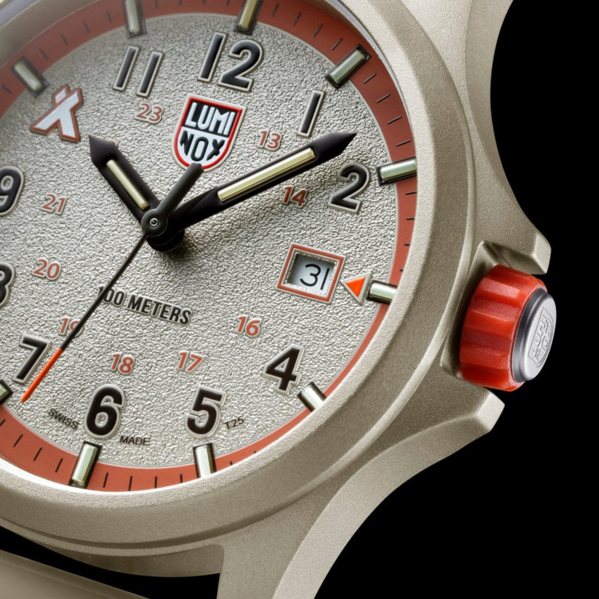 Luminox Bear Grylls Survival 43mm Brown Dial Rubber Mens Watch XB.3717