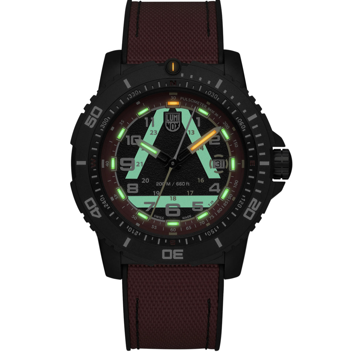 Luminox Constellation 42mm Black Dial Leather Mens Watch XA.9601