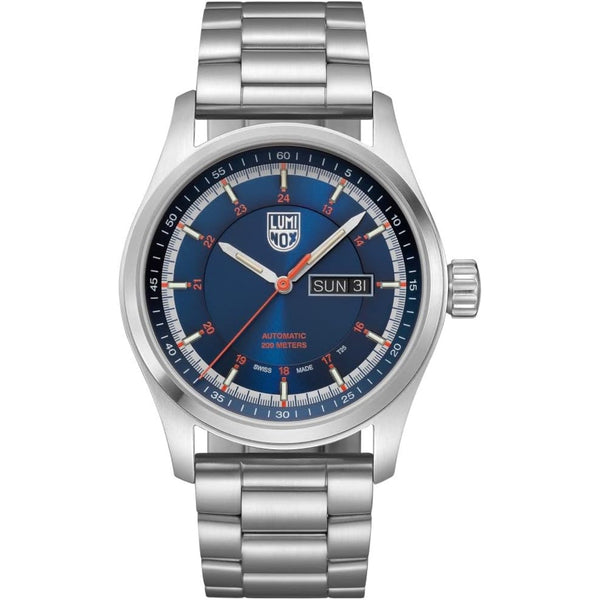 Luminox Atacama Field Automatic 1900 Series Blue Dial Steel Strap Men's Watch XL.1904