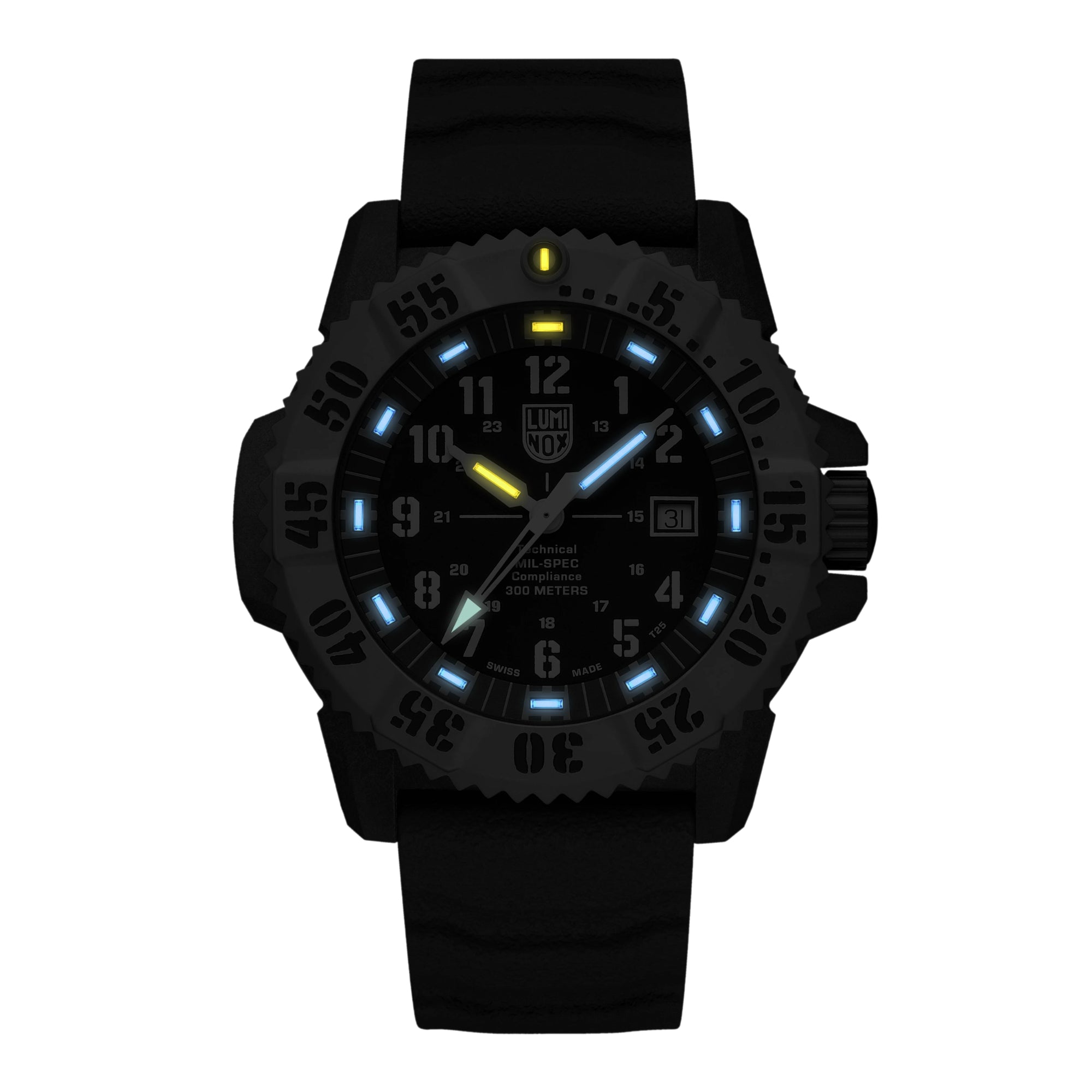 Luminox MIL-SPEC Inspired 3350 Series Black Dial Nitrile Rubber Strap Men's Military Watch Set XL.3351.1.SET