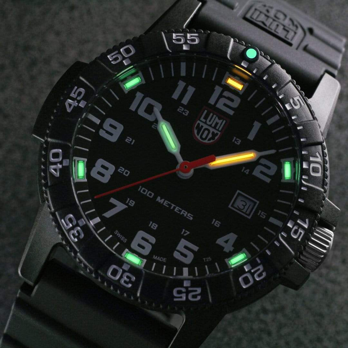 Luminox Leatherback SEA Turtle Giant Black Dial PU Strap Men's Watch XS.0321.L