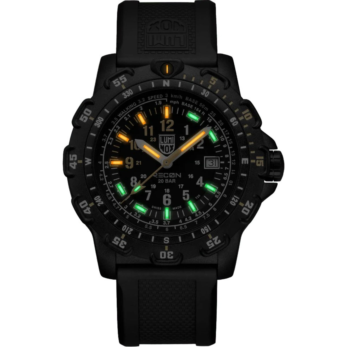 Luminox Recon Pointman Quartz Black Dial Nitrile Rubber Strap Men's Watch XL.8825.H.SET