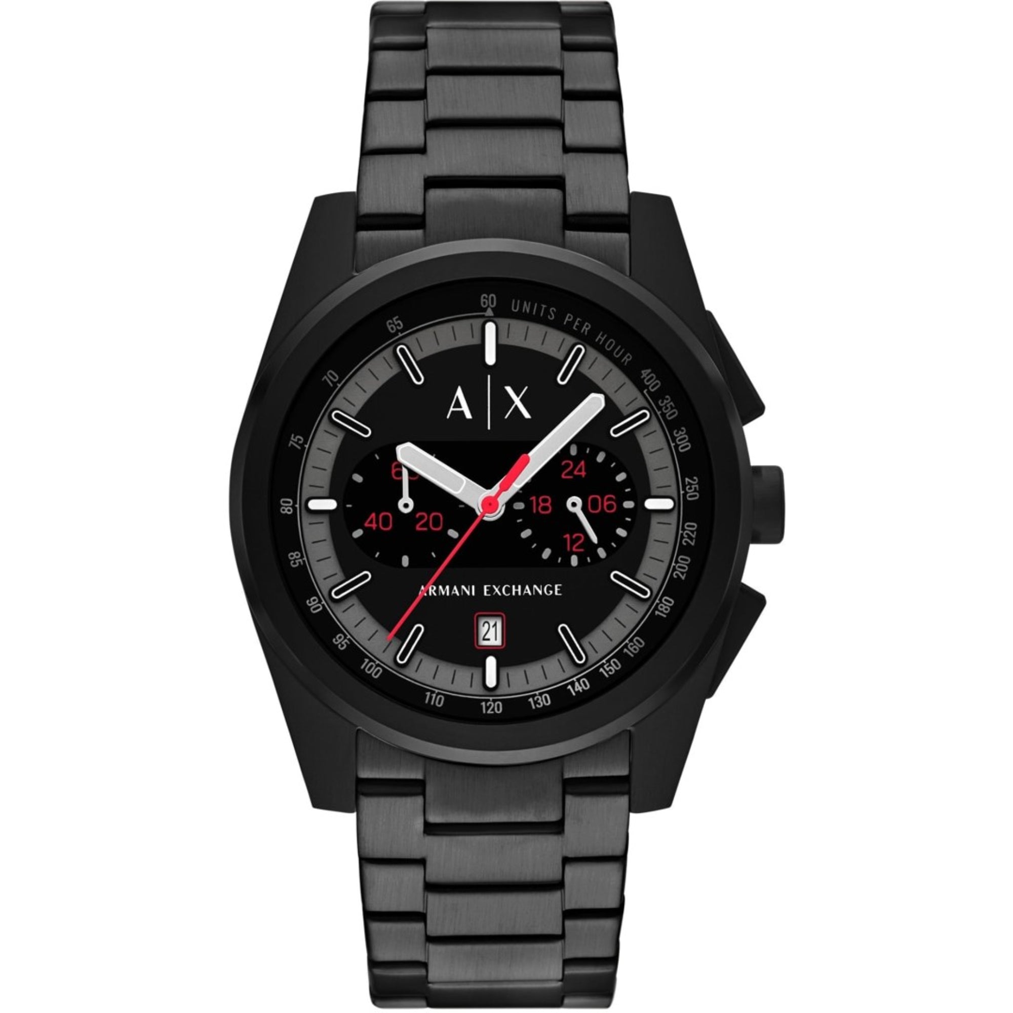 Armani Exchange Parker Chronograph Quartz Black Dial Stainless Steel Strap Men's Watch AX2864