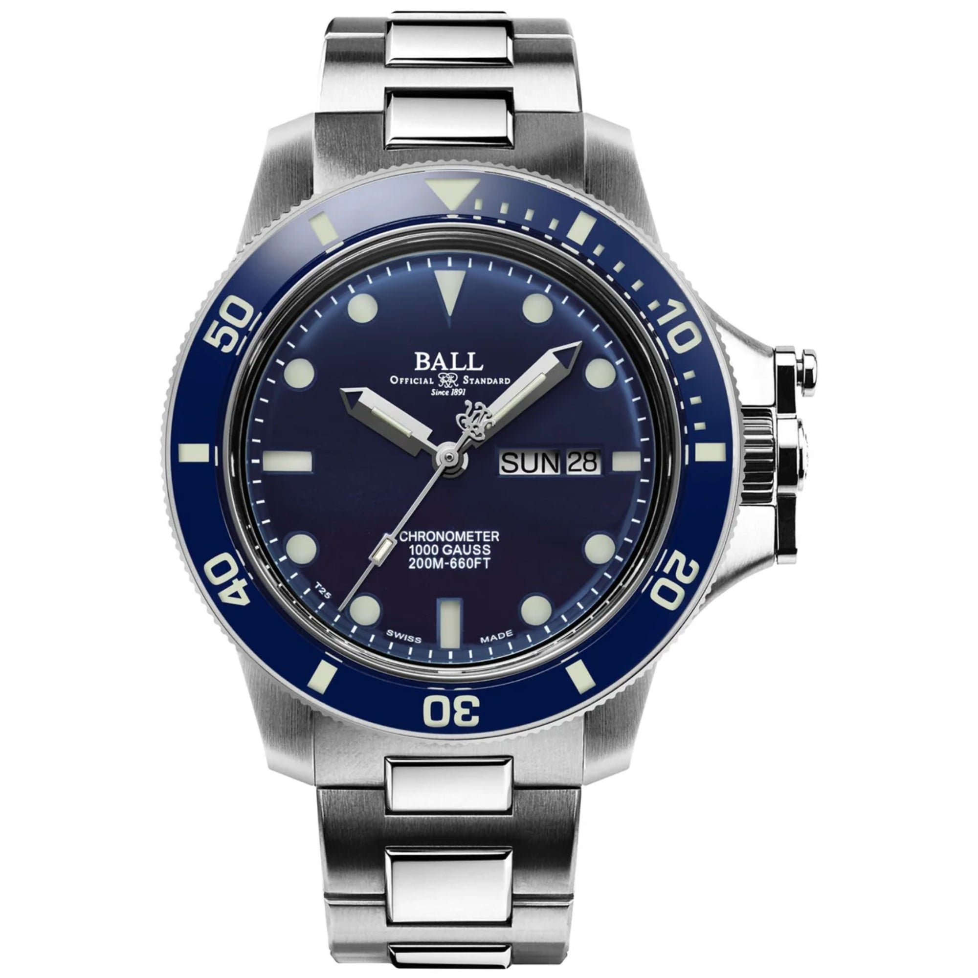 Ball Engineer Hydrocarbon Original Automatic Blue Dial Stainless Steel Bracelet Mens Watch DM2218B-S1CJ-BE