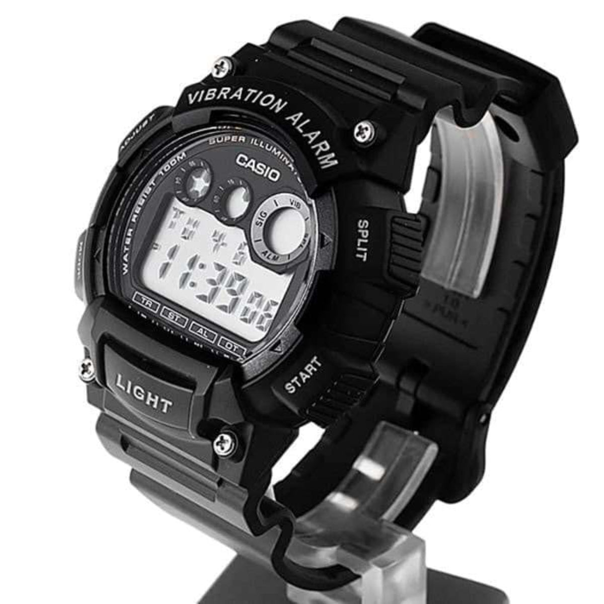 Casio Collection Quartz Digital Black Resin Strap Watch W-735H-1AVEF