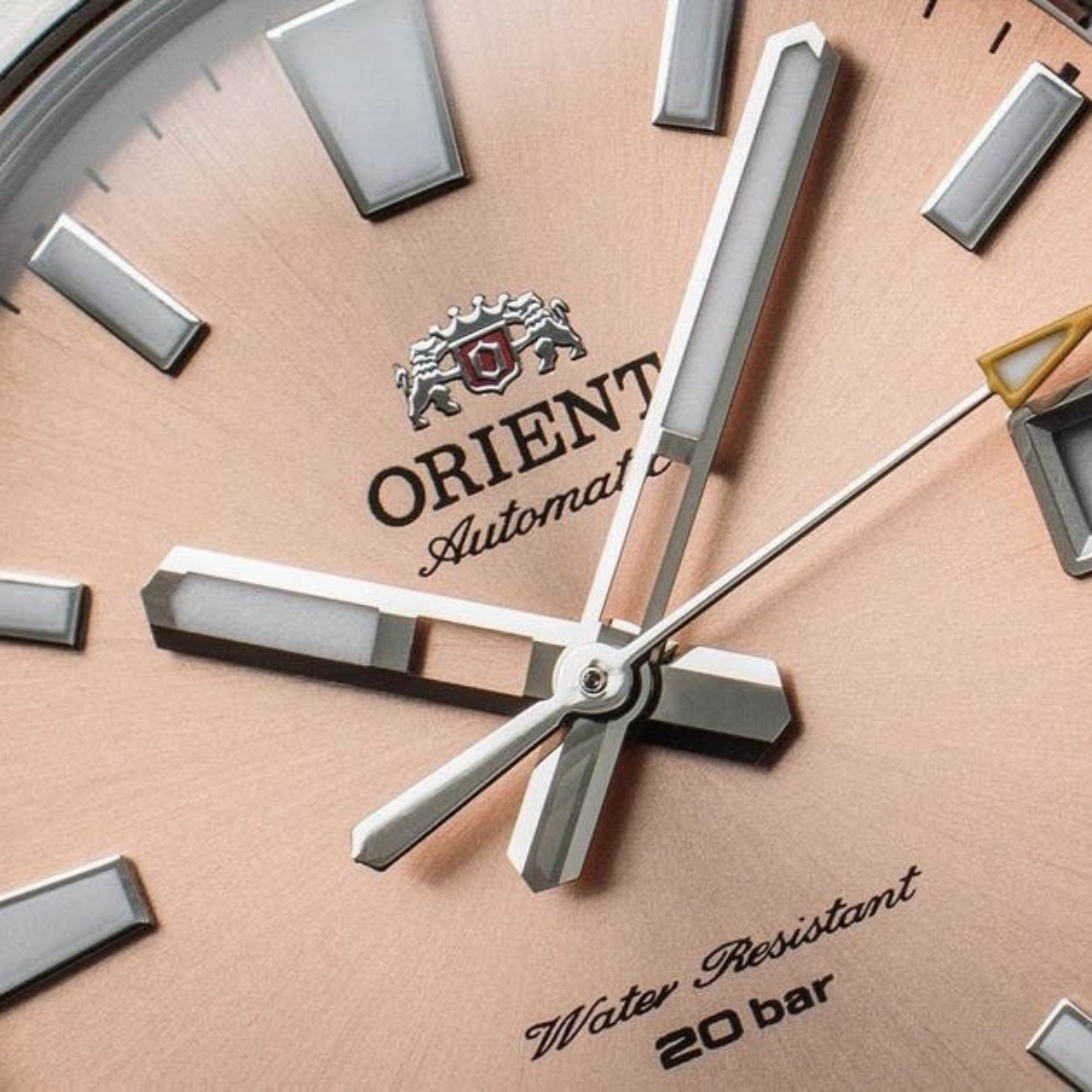 Orient Mako Automatic Apricot Dial Leather Strap Unisex Dive Watch RA-AC0Q05P30B