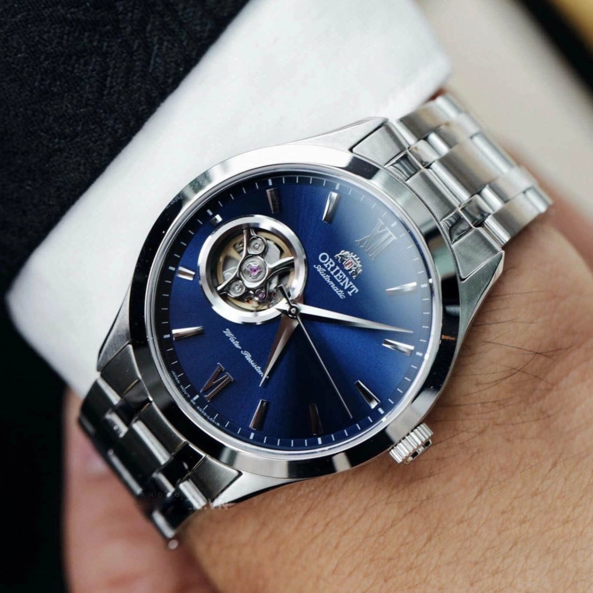 Orient Golden Eye II Contemporary Open Heart Blue Dial Men's Watch TAG03001D0