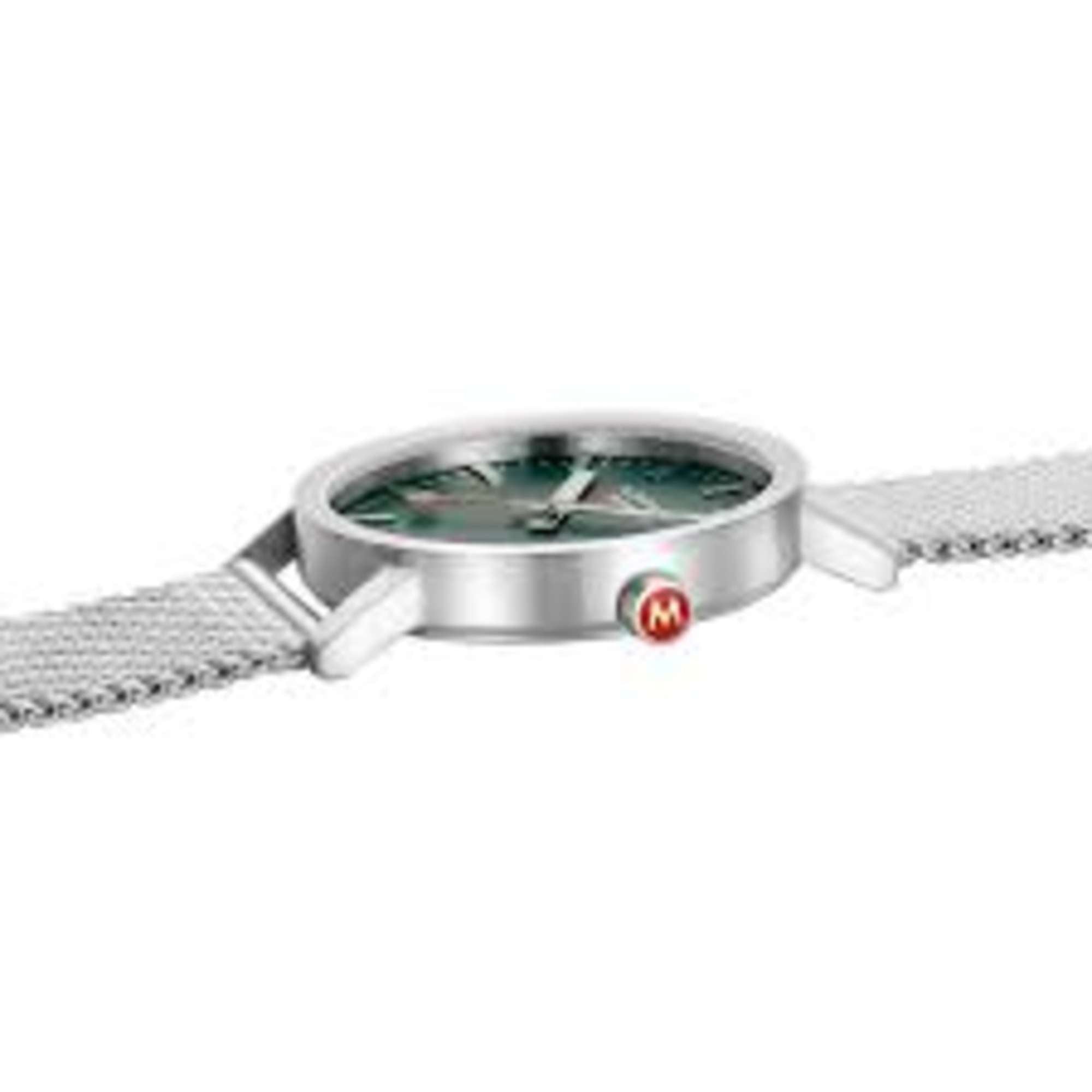 Mondaine Classic Forest Green Dial Mesh Bracelet Unisex Watch A660.30360.60SBJ