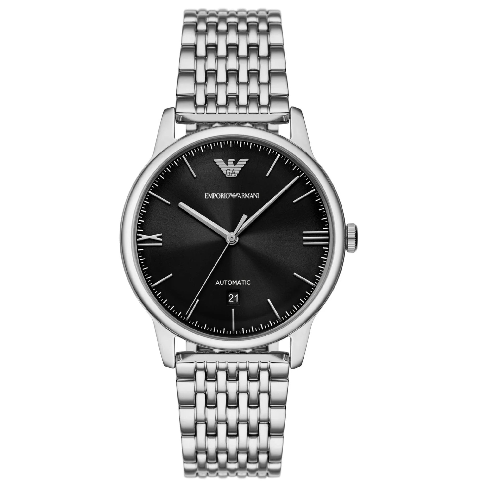 Emporio Armani Automatic Stainless Steel Black Dial Men's Watch AR60081