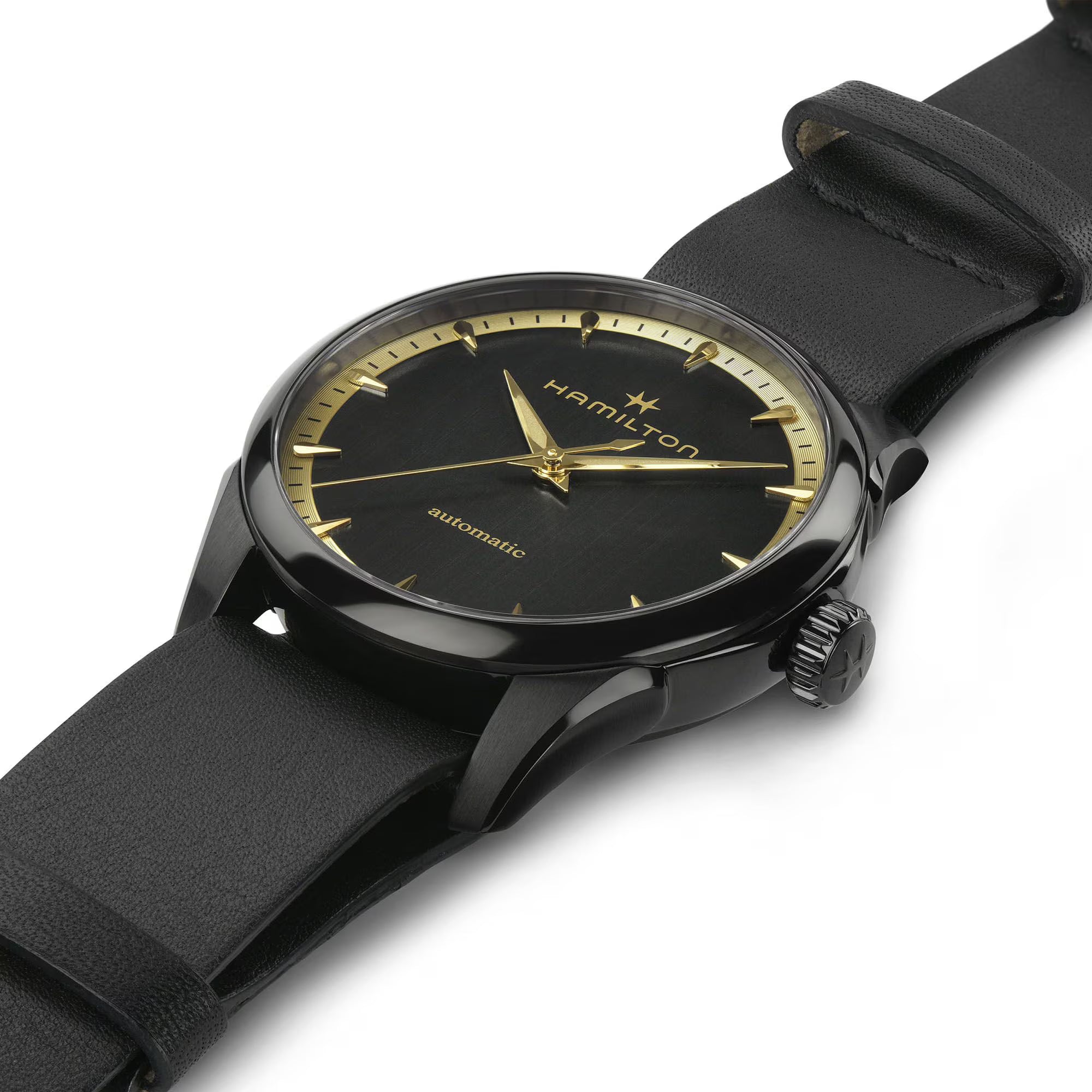 Hamilton Special Edition Black and Gold Jazzmaster Automatic Black Dial Unisex Watch H32255730