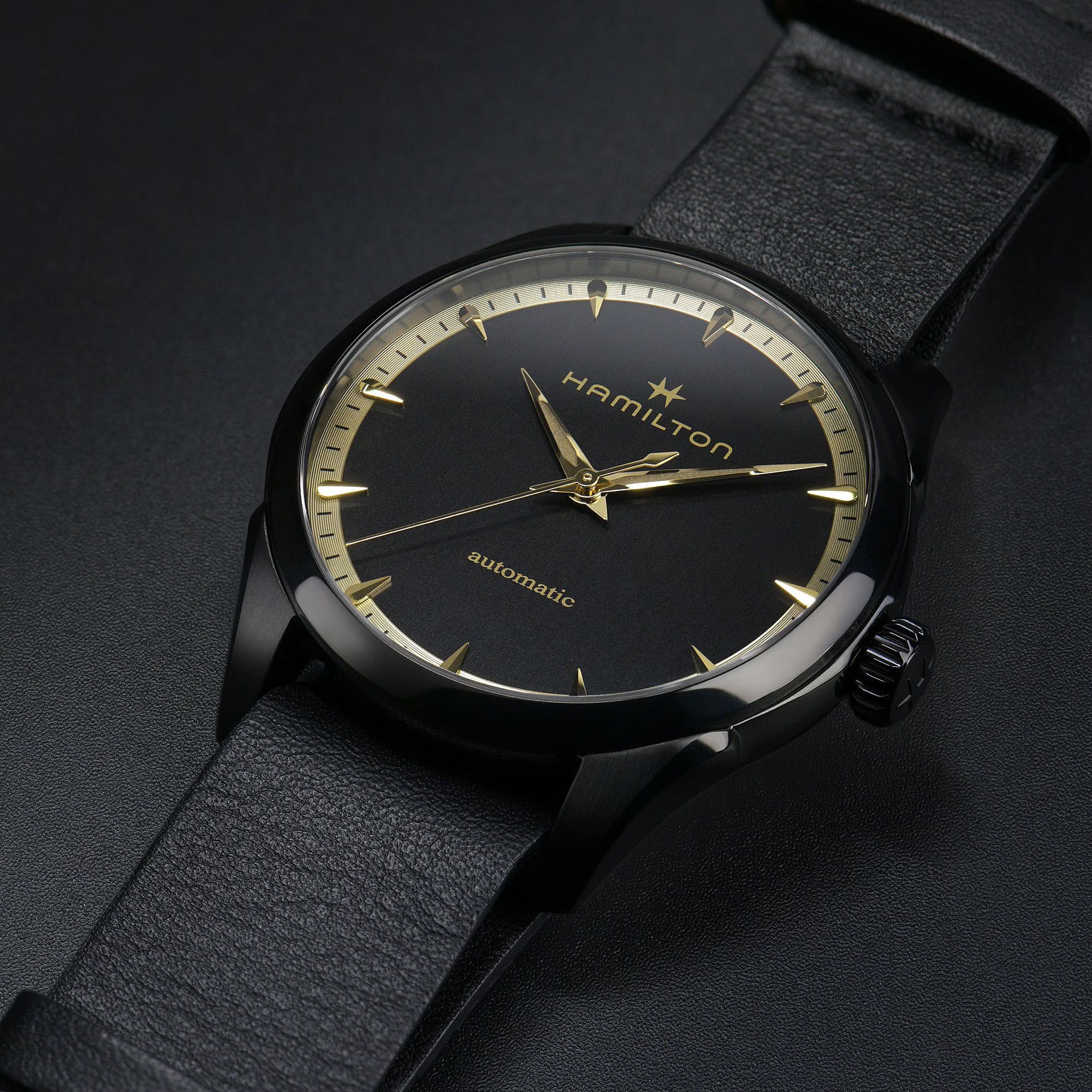 Hamilton Special Edition Black and Gold Jazzmaster Automatic Black Dial Unisex Watch H32255730