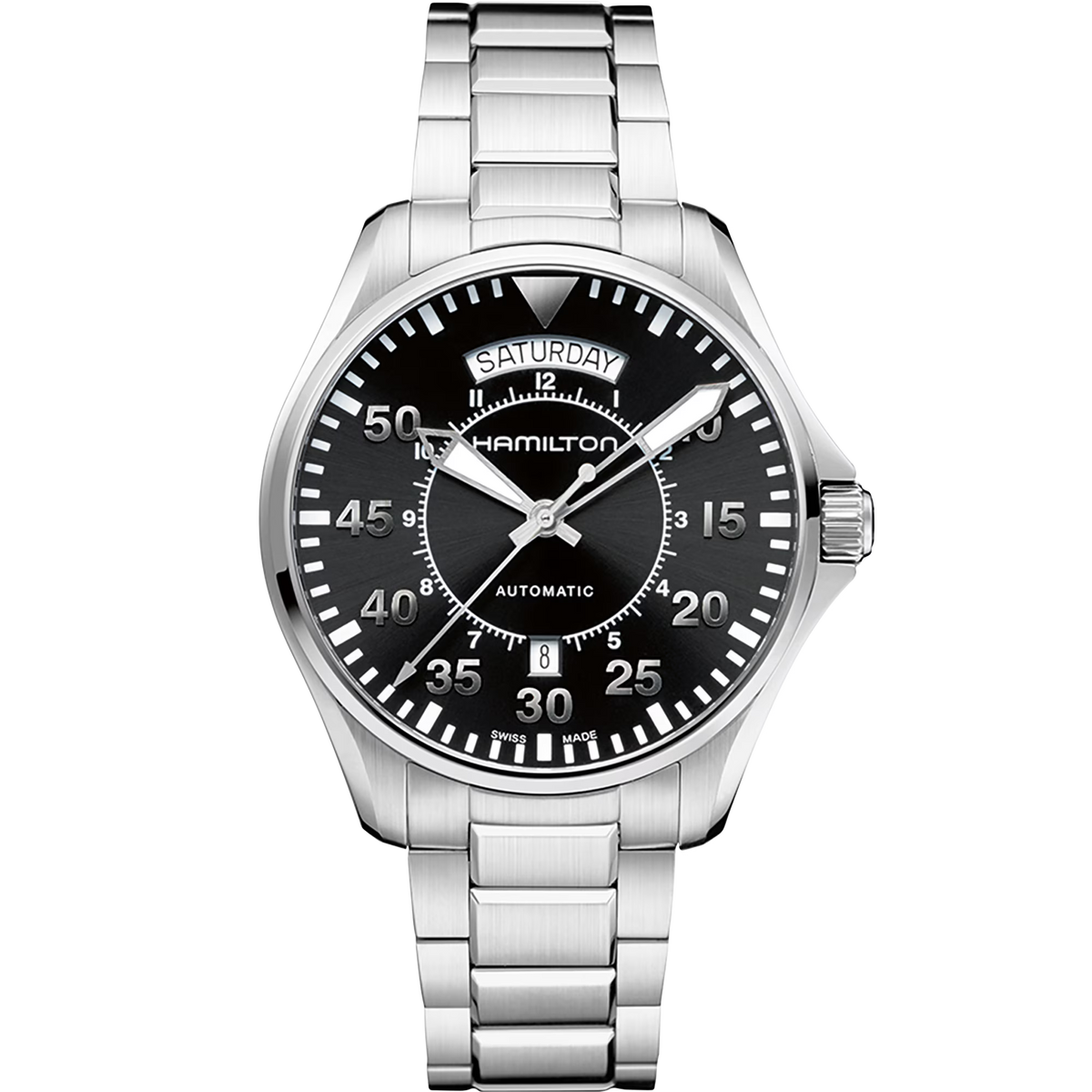 Khaki Aviation 42mm Dial Steel Automatic Watch H64615135