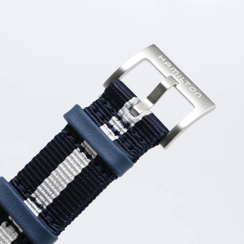 Hamilton Khaki Field Blue and White Nato Textile Strap H600.682.101