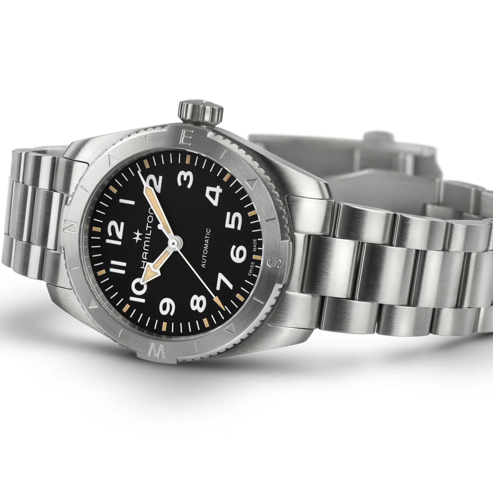 Hamilton Khaki Field Expedition Auto Black Dial Stainless Steel Bracelet Men's Watch H70225130