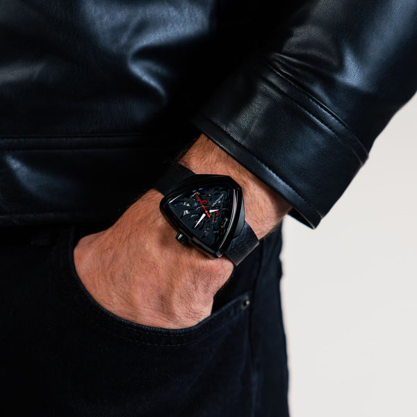 Hamilton Ventura Elvis80 Skeleton Automatic Black Dial Black Rubber Strap Men’s Watch H24535332