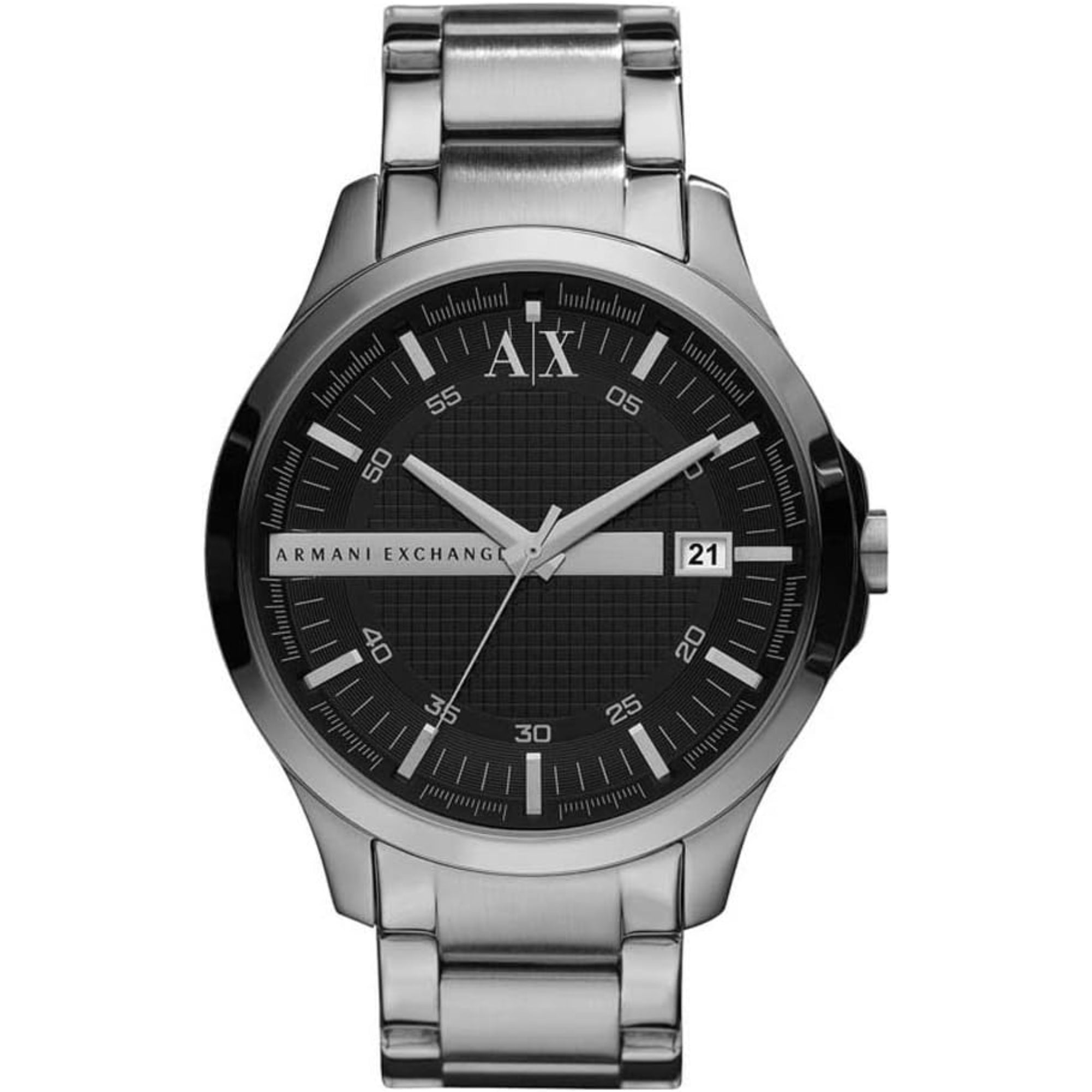 Armani Exchange Quartz Black Dial Steel Strap Men's Watch AX2103