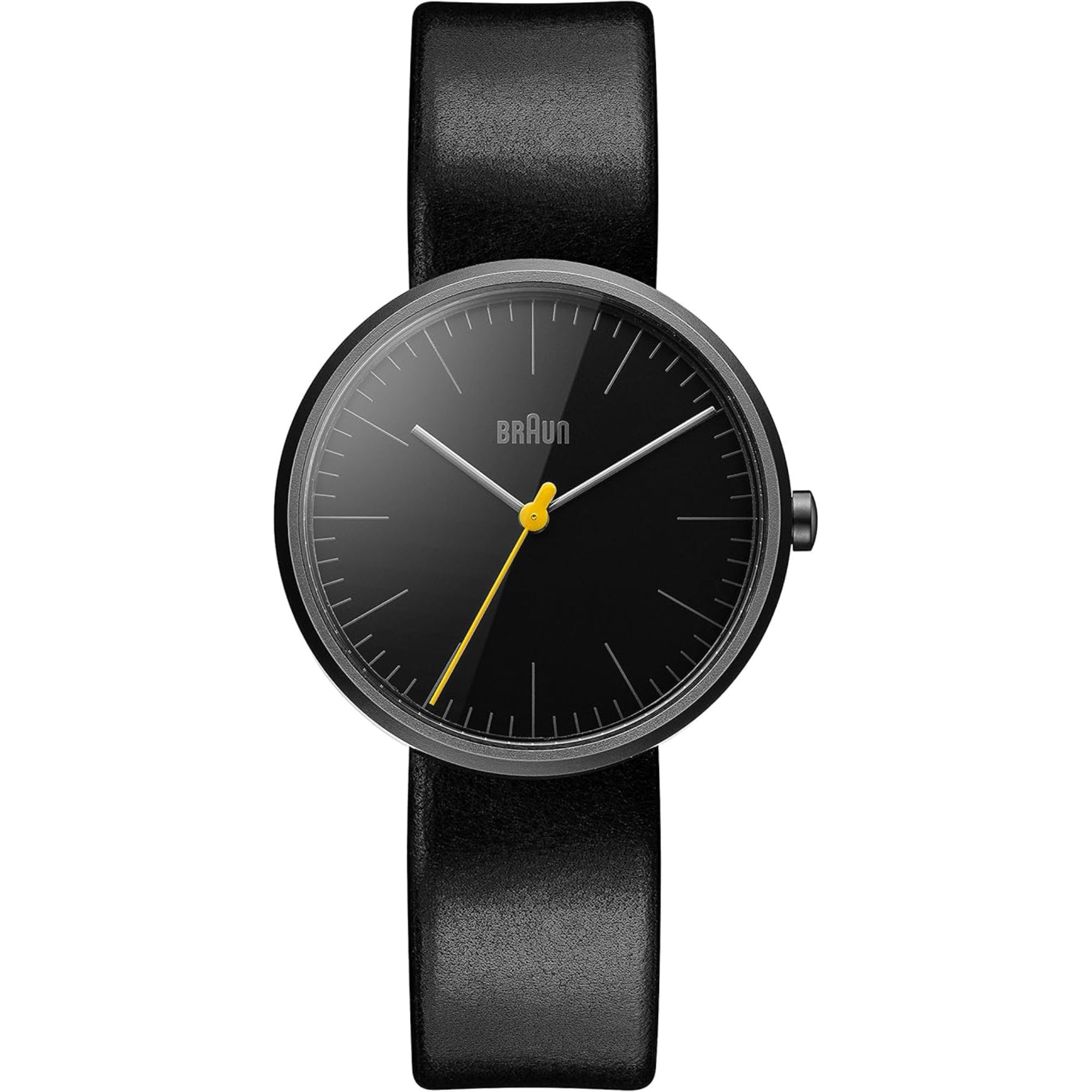 Braun Classic Quartz Black Dial Black Leather Strap Ladies Watch BN0172BKBKL