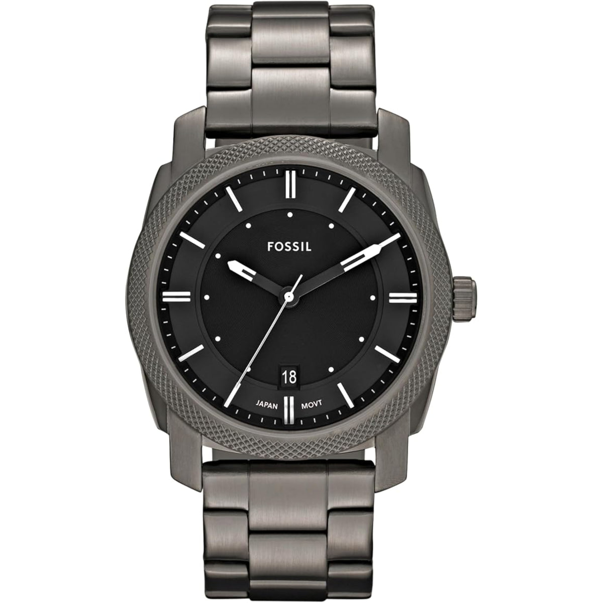 Fossil Machine 42mm Black Dial Steel Mens Quartz Watch FS4774