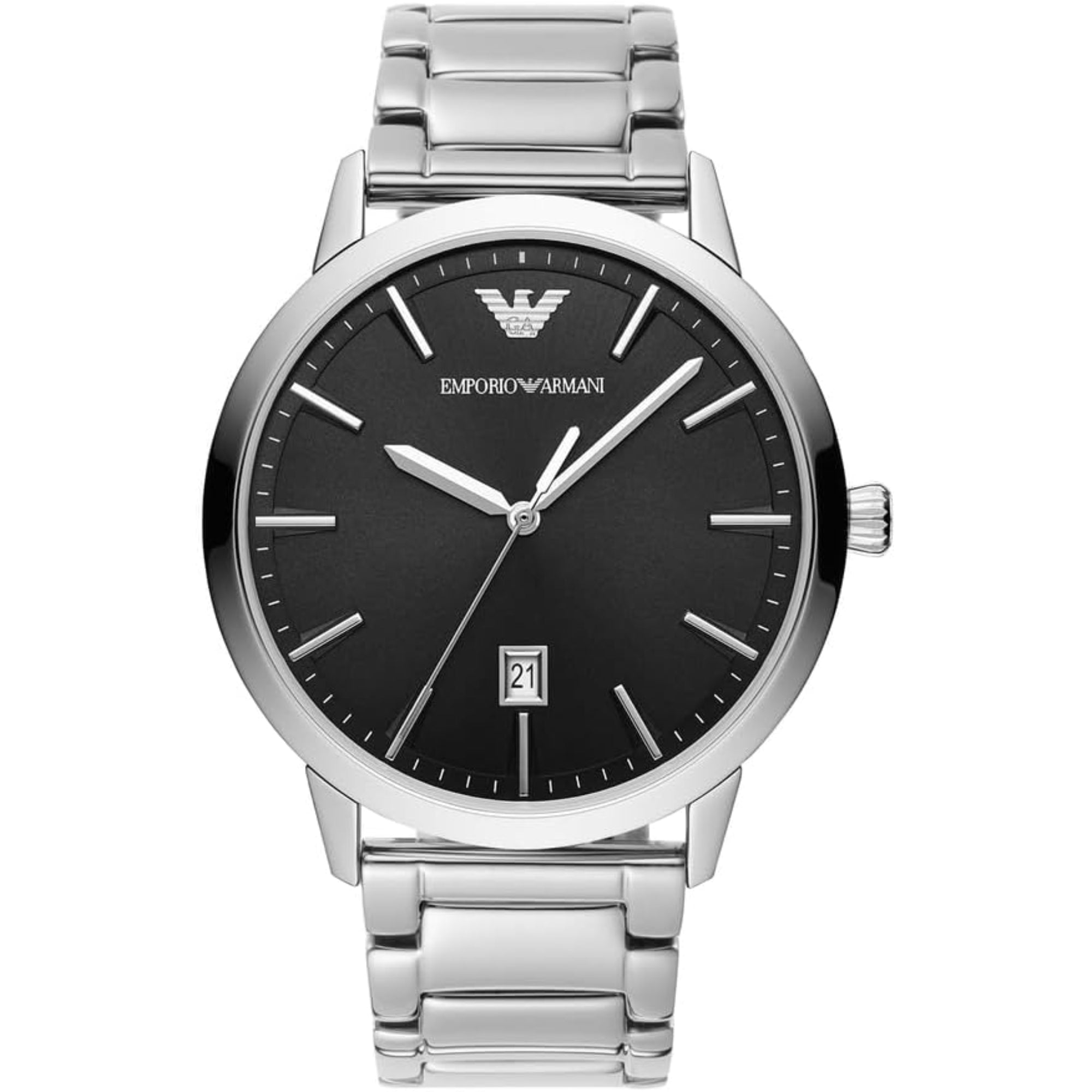 Emporio Armani Ruggero Quartz Black Dial Stainless Steel Strap Men's Watch AR11310