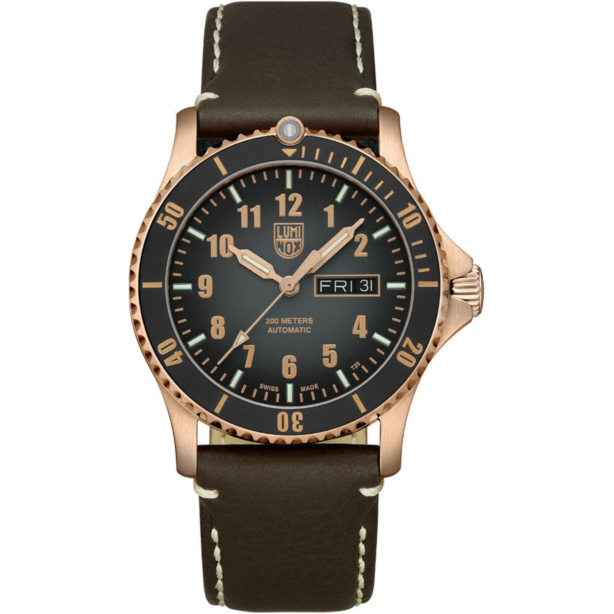Luminox Sport Timer Black Dial Brown Leather Strap Limited Edition Men's Watch XS.0927