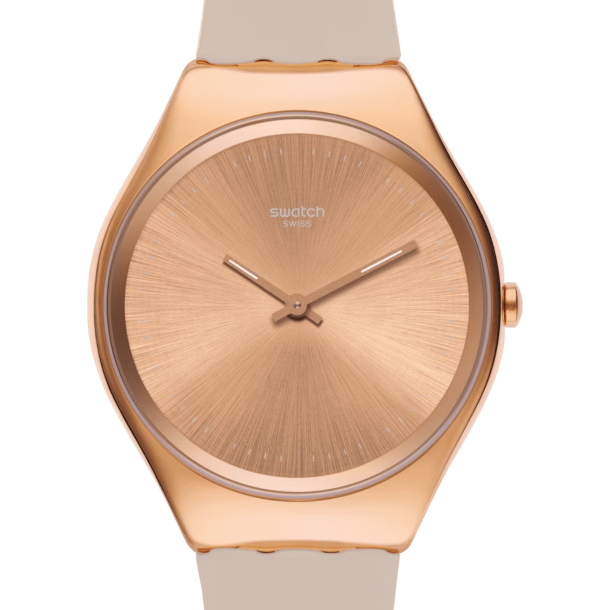 Swatch Skinrosee Silicone Strap Pink Dial Ladies Watch SYXG101