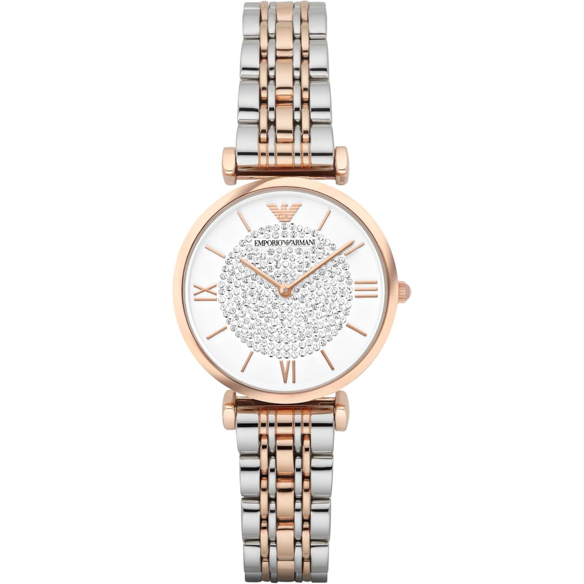 Emporio Armani Gianni T-BAR Quartz White Dial Ladies Watch AR1926