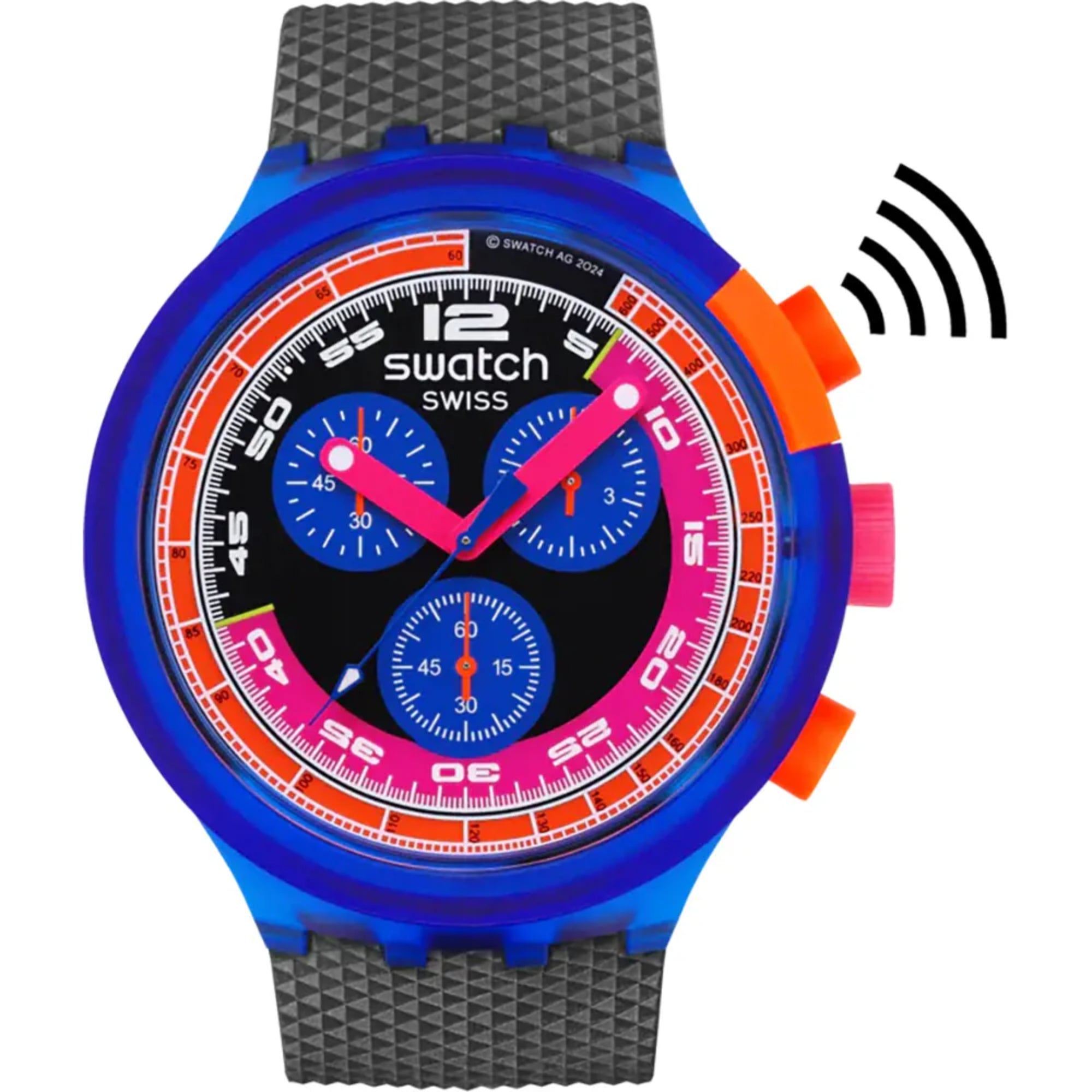 Swatch Neon Party To The Max P Unisex Multicoloured Dial Watch SB06N101-5300